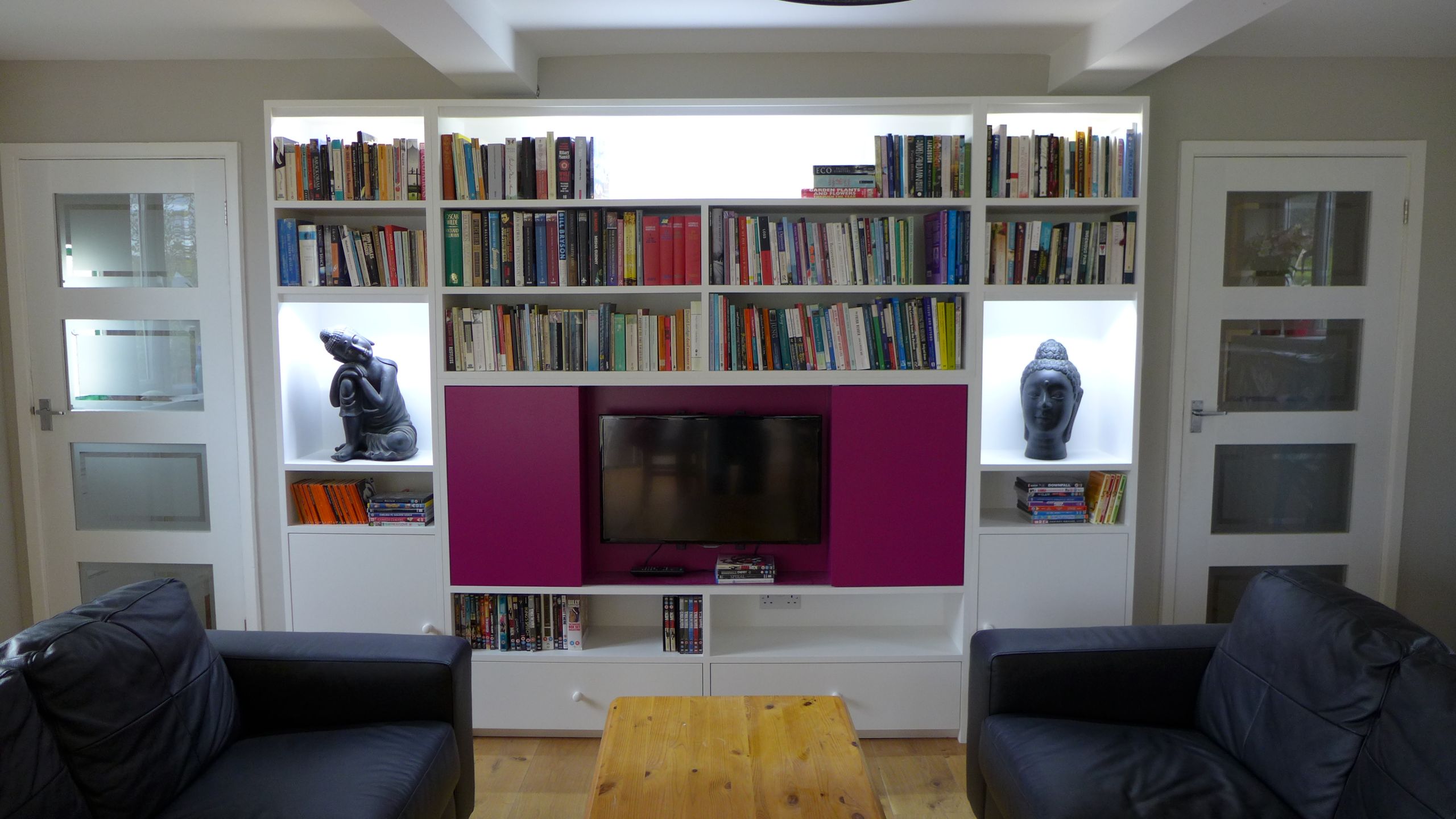 TV in bespoke wall unit