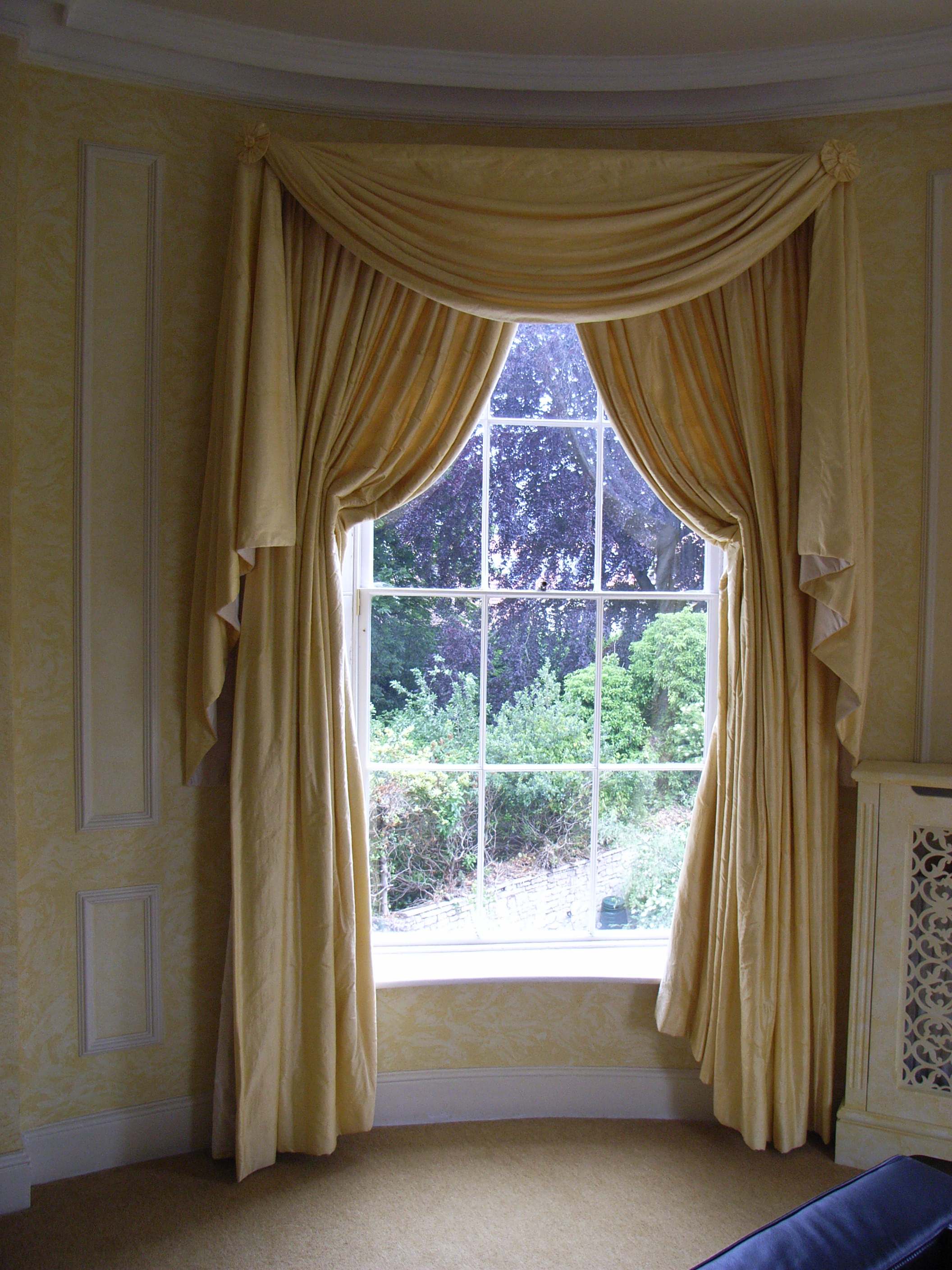 heavy silk curtains