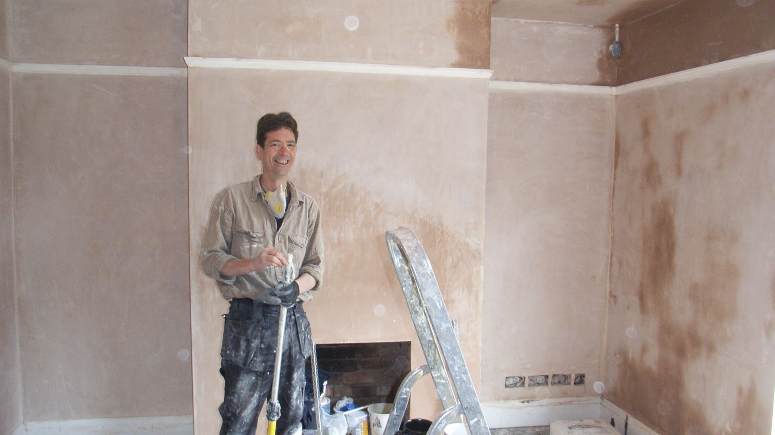stripped walls replastered