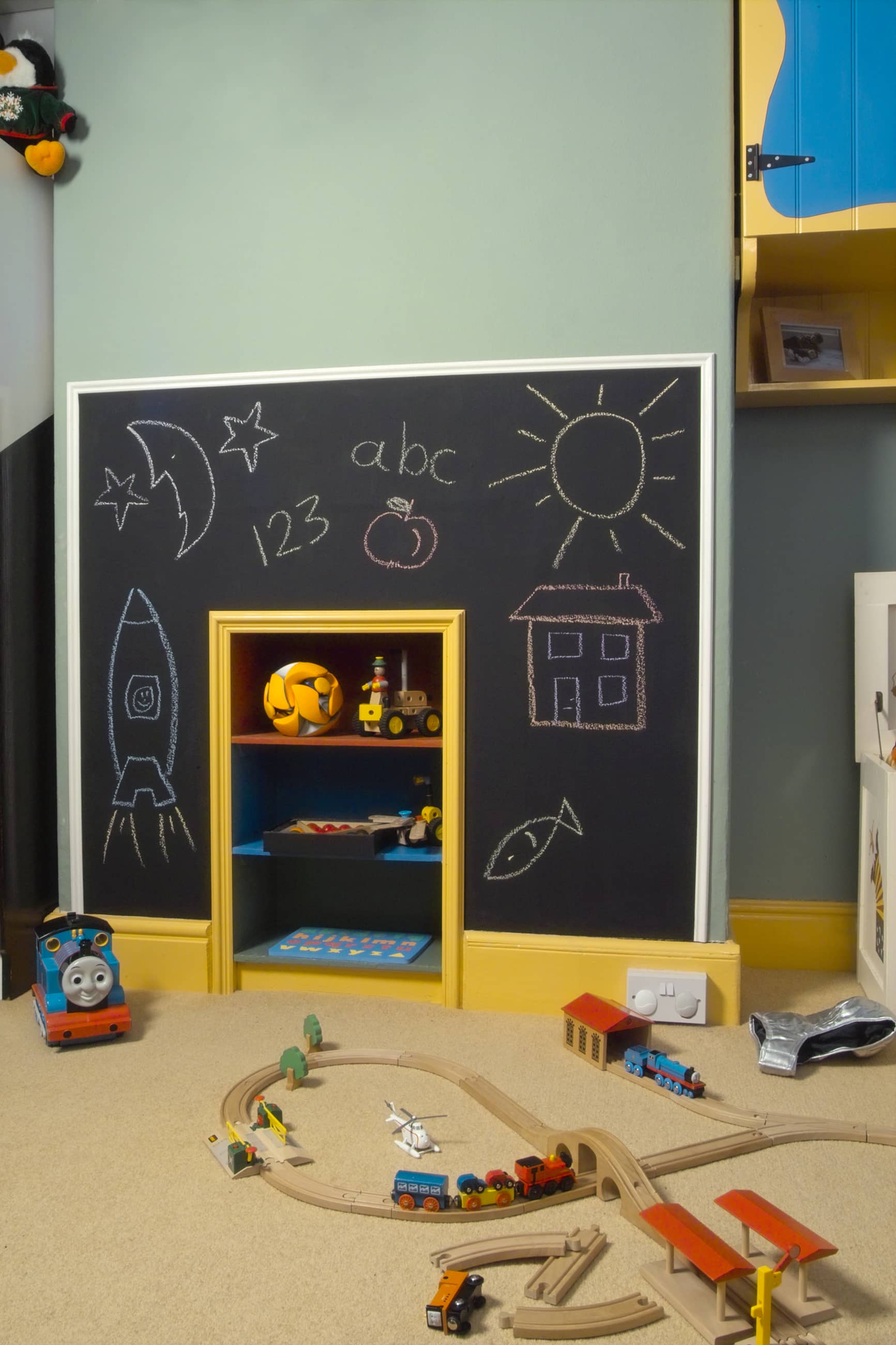 child's blackboard wall