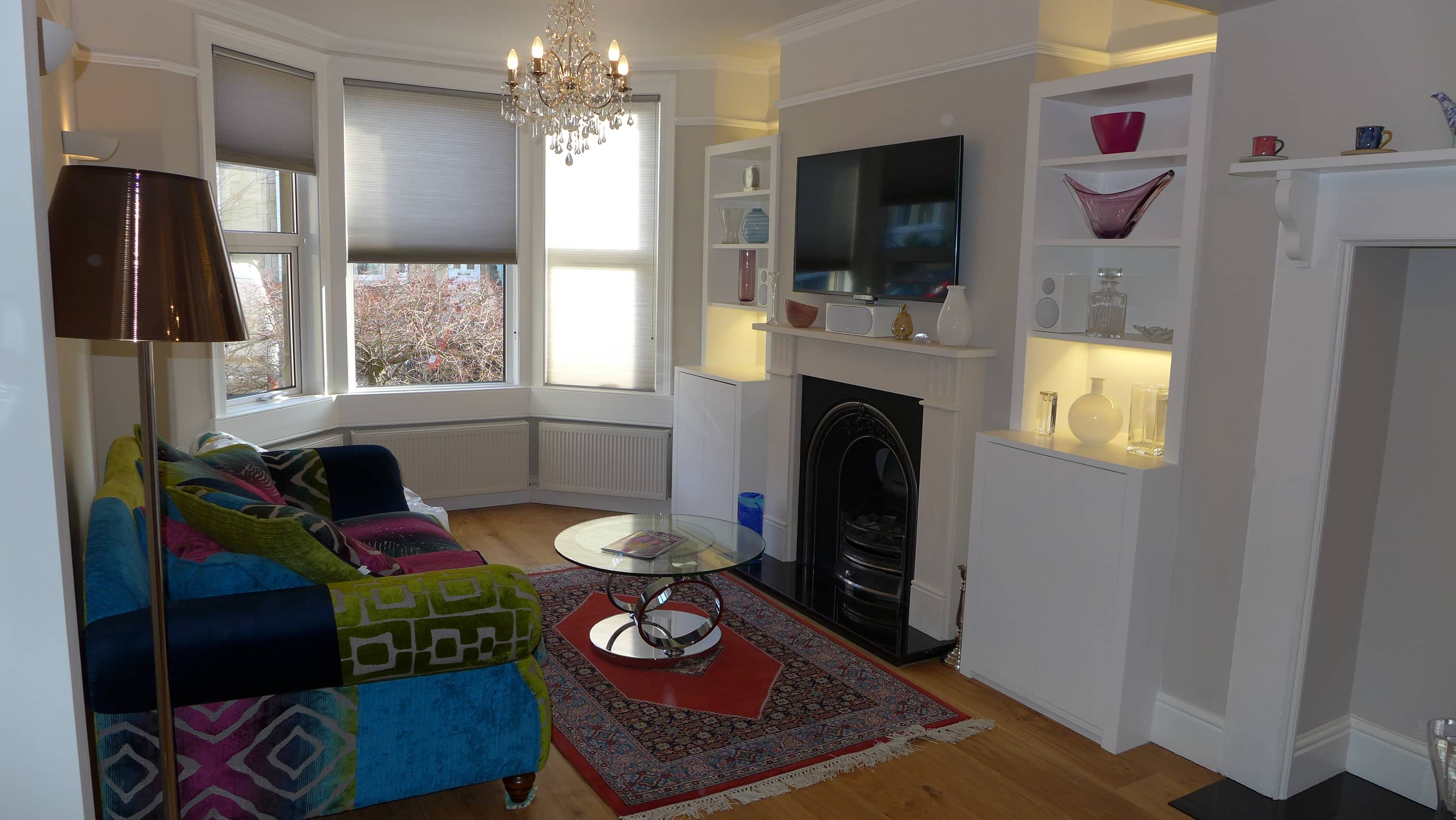 colourful sitting room in bath