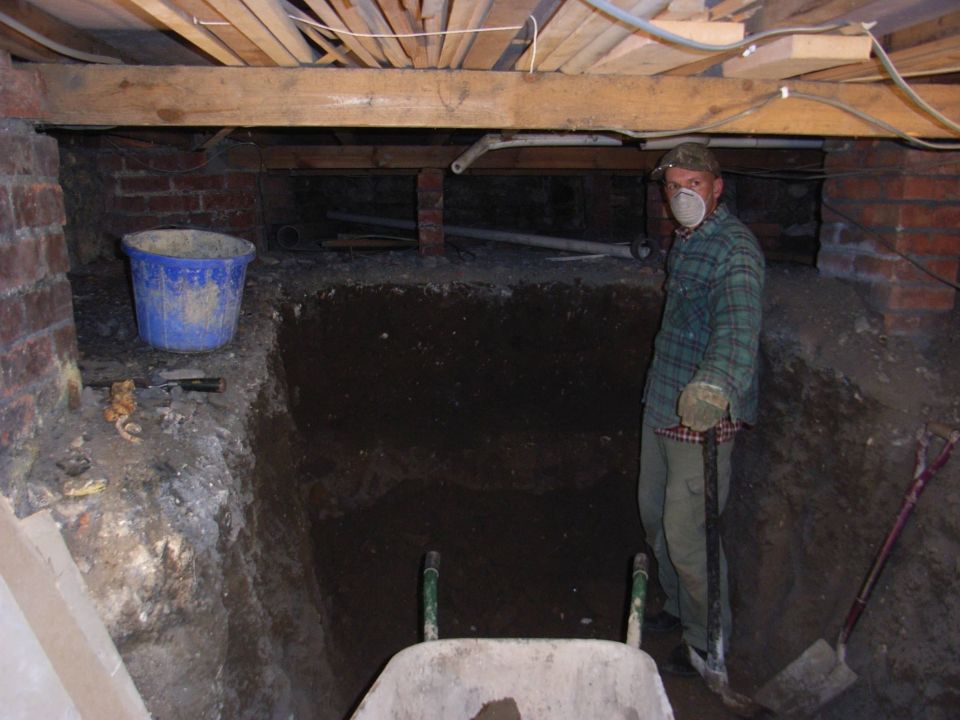 excavating a basement