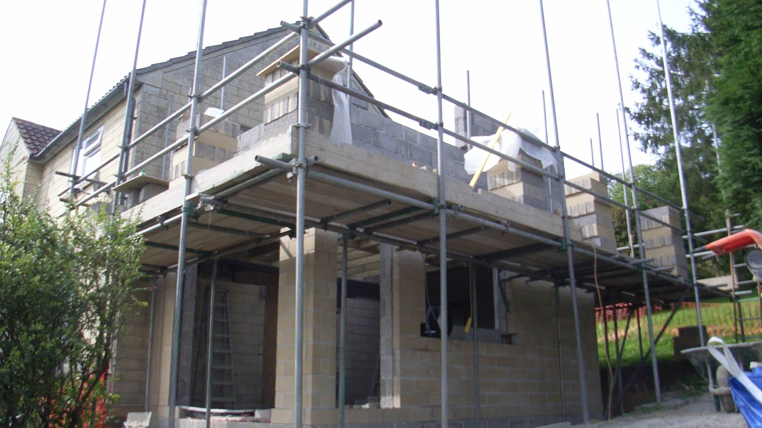 extension under construction