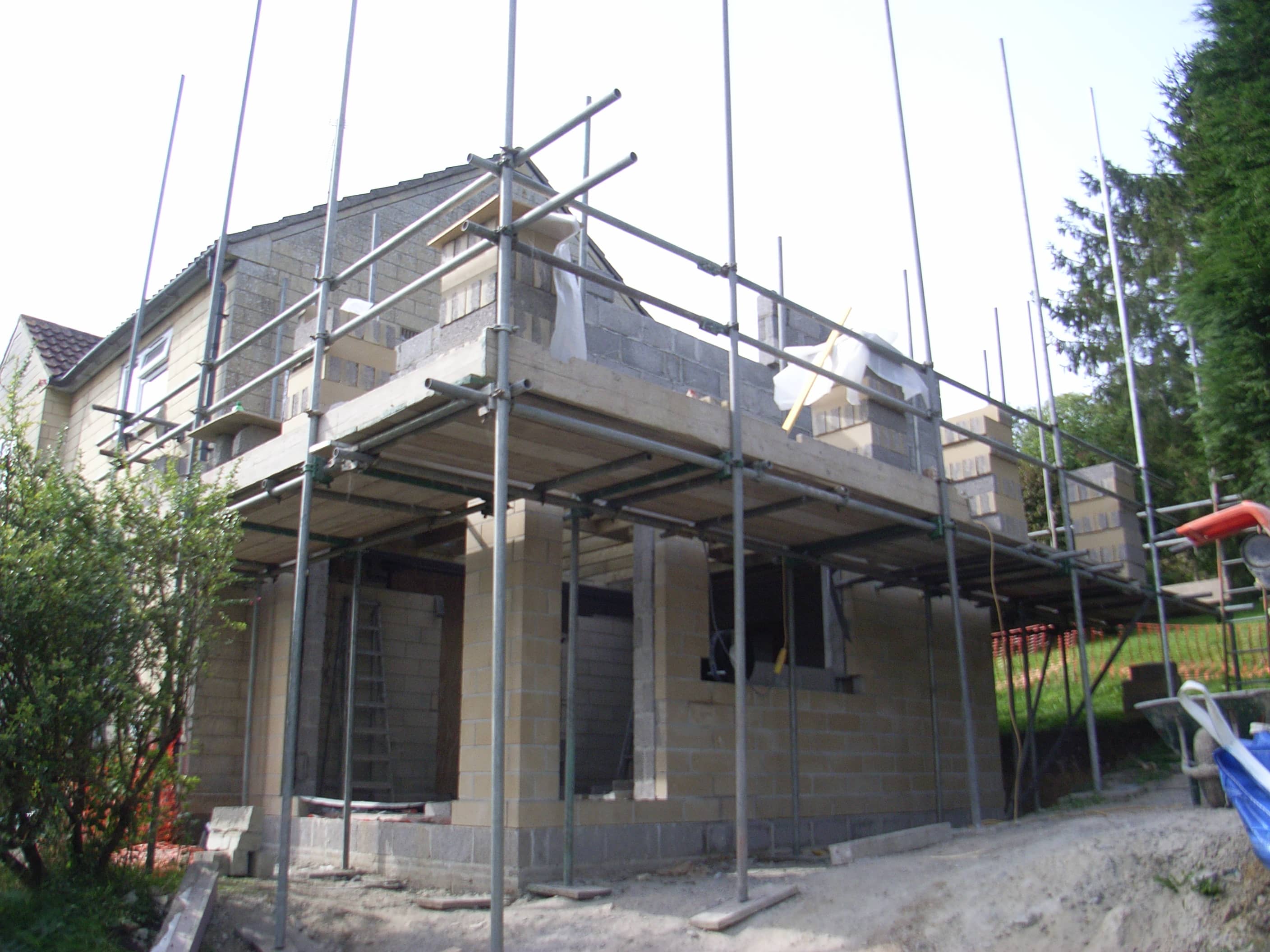 extension under construction