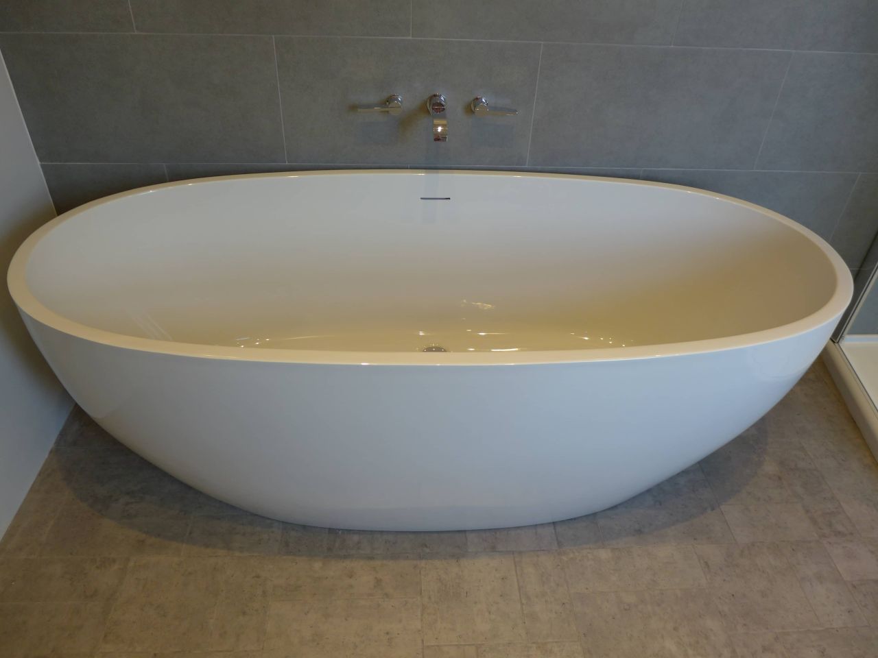 large freestanding bath
