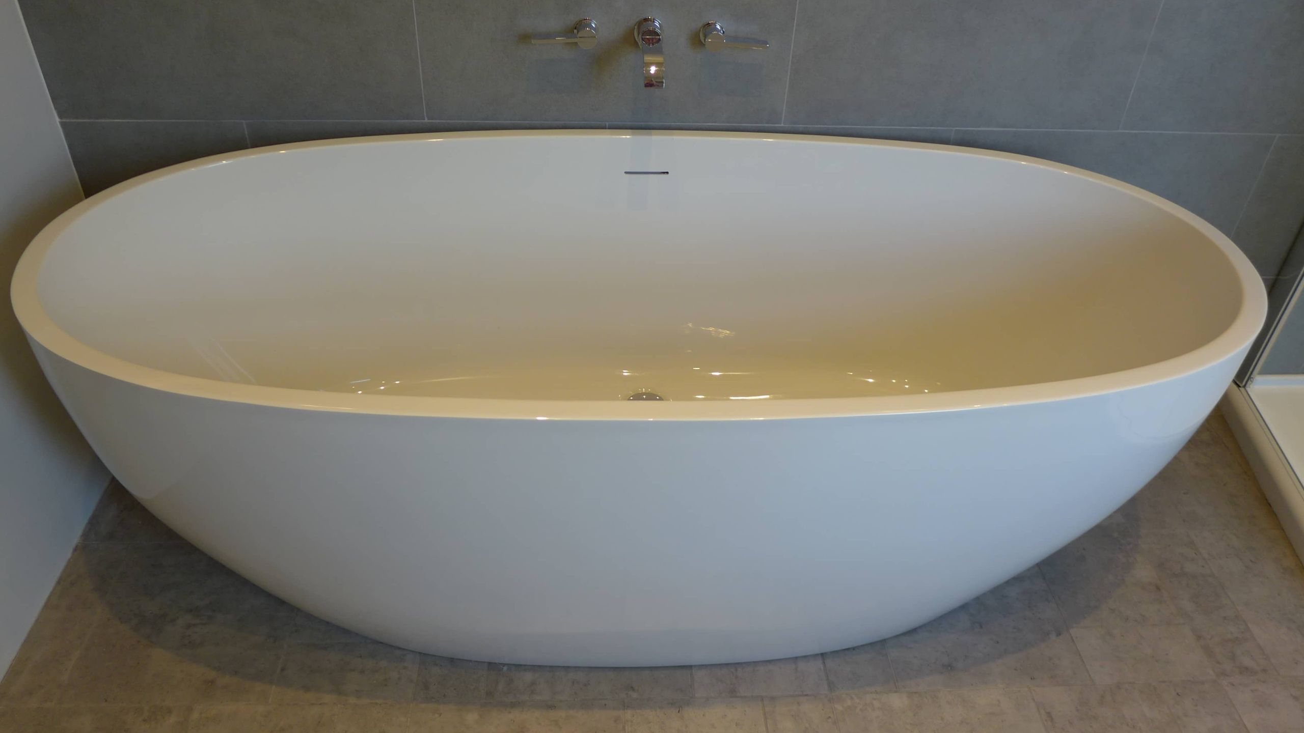 large freestanding bath