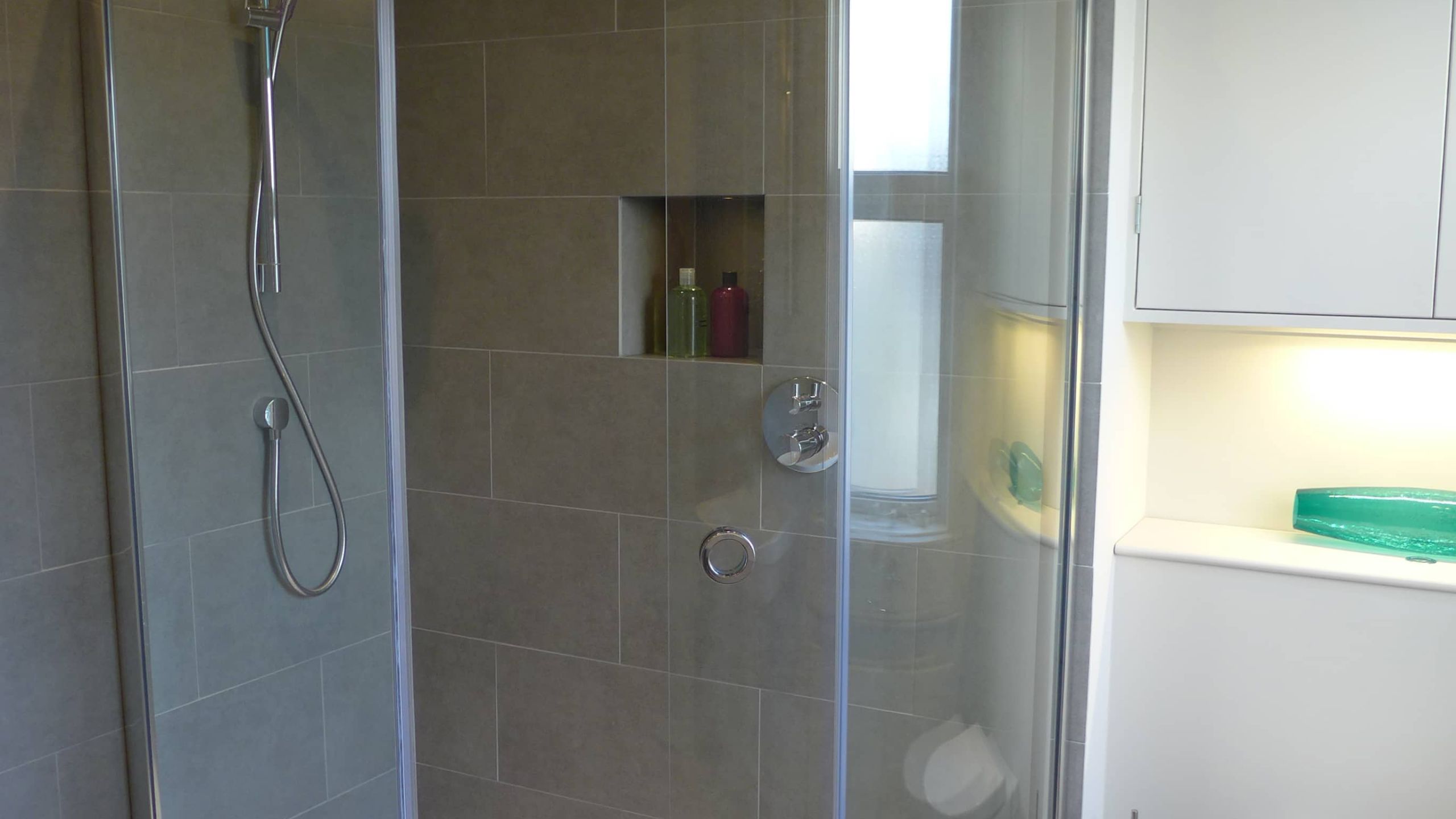 large shower enclosure