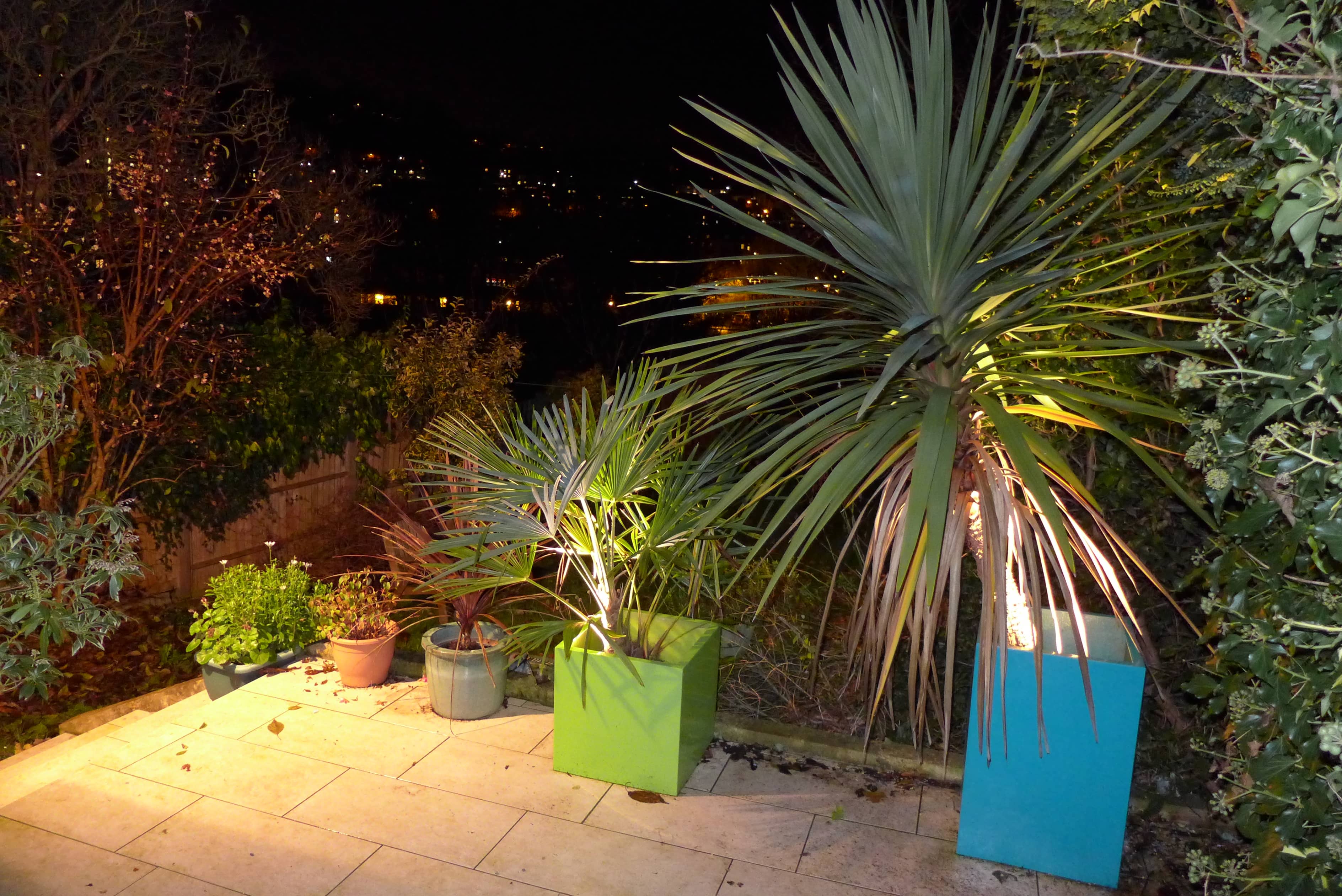 lights in planters