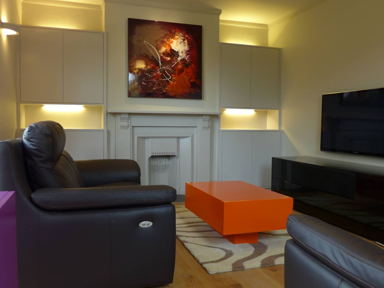 modern living room in period property