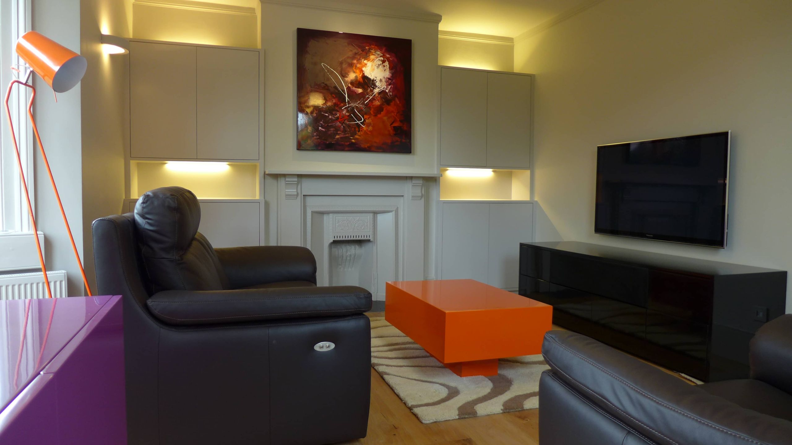 modern living room in period property