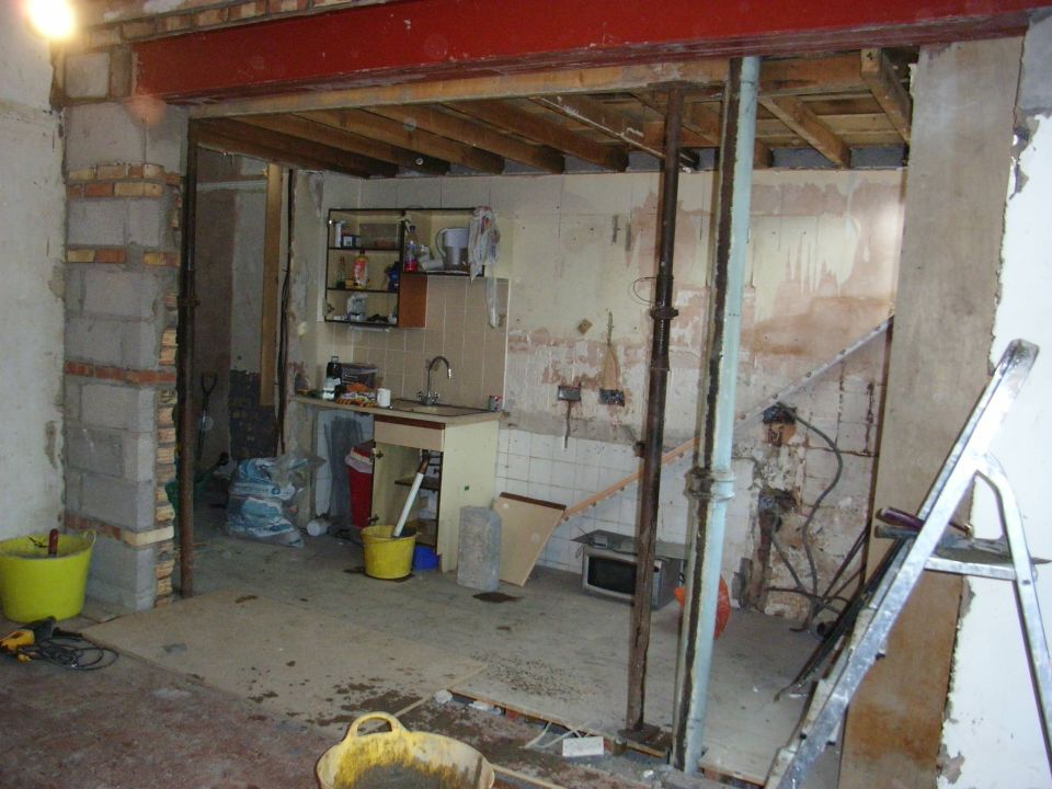 side wall knocked through
