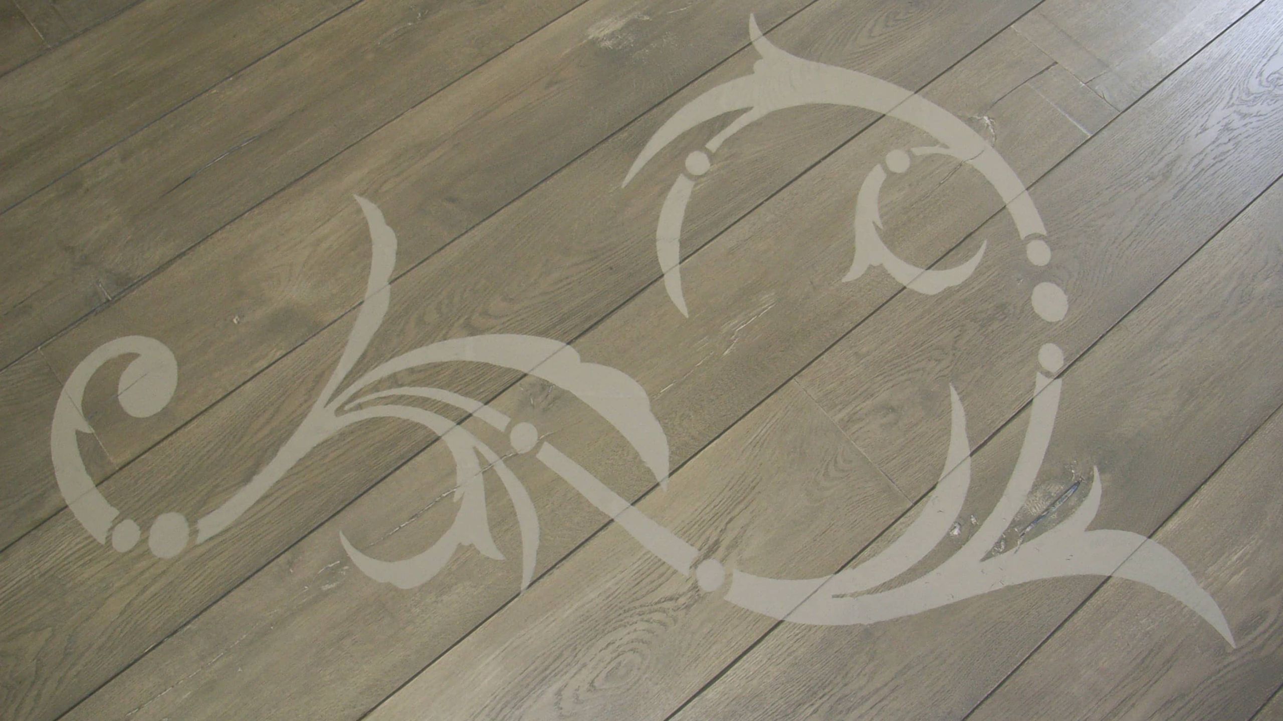 stencilled floor