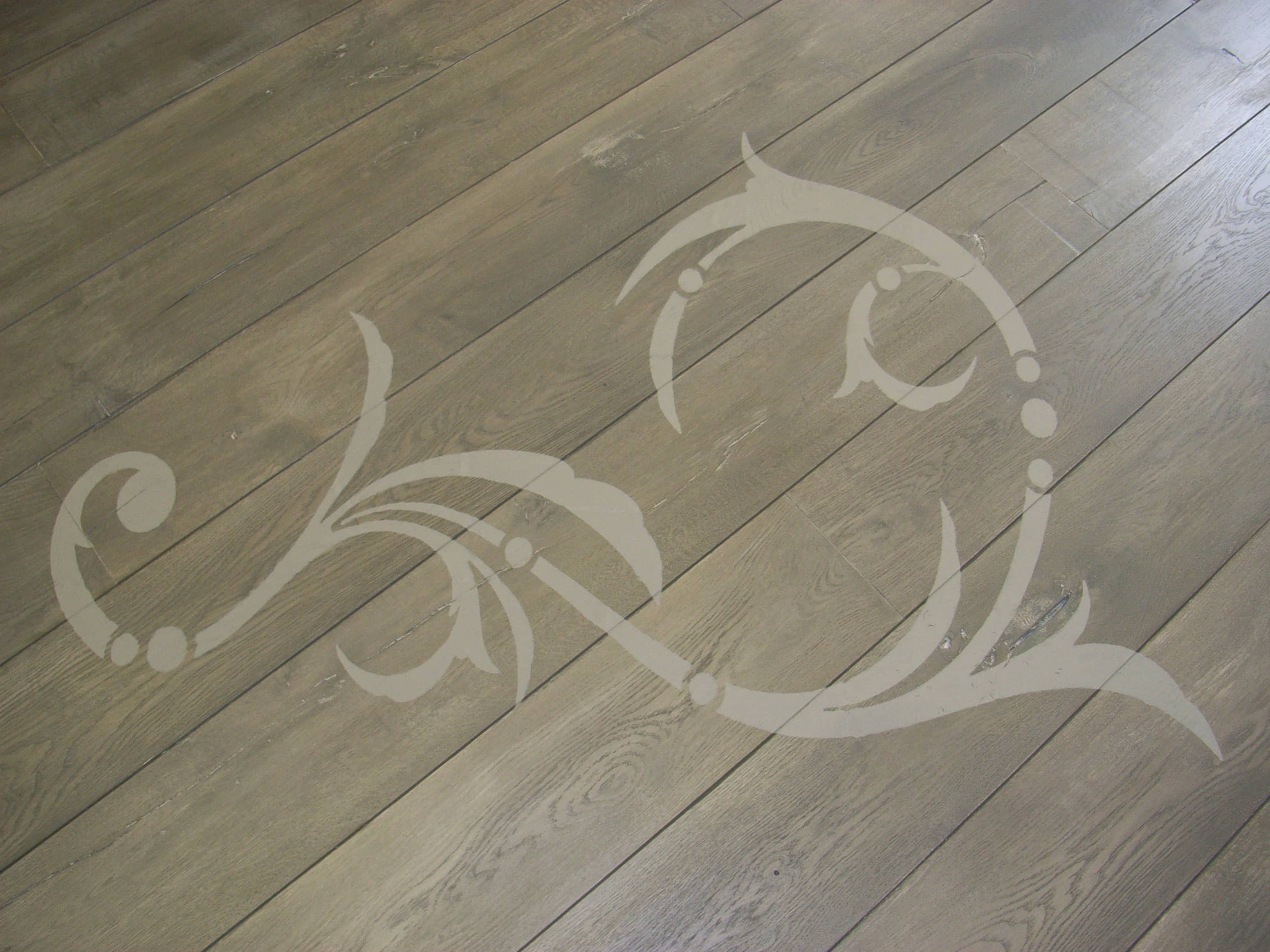 stencilled floor