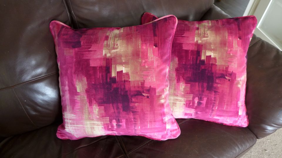 modern pink cushions