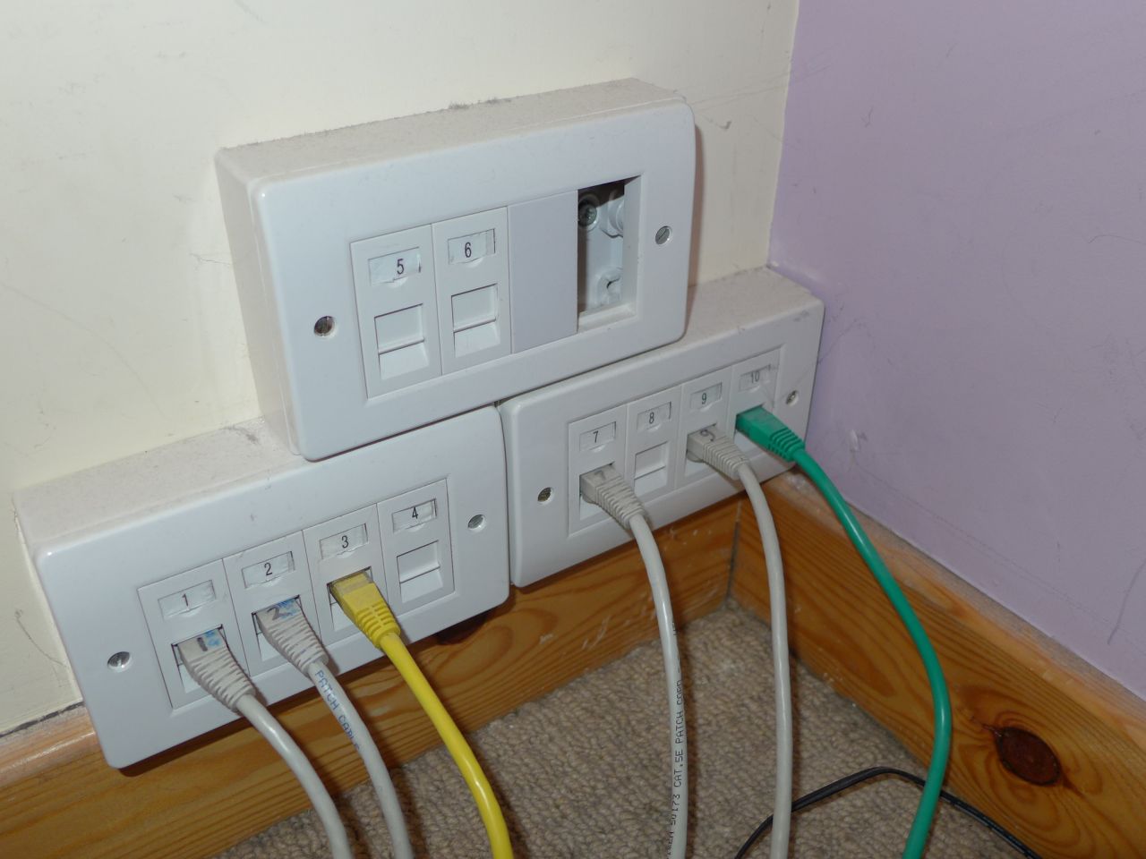 RJ45 network points