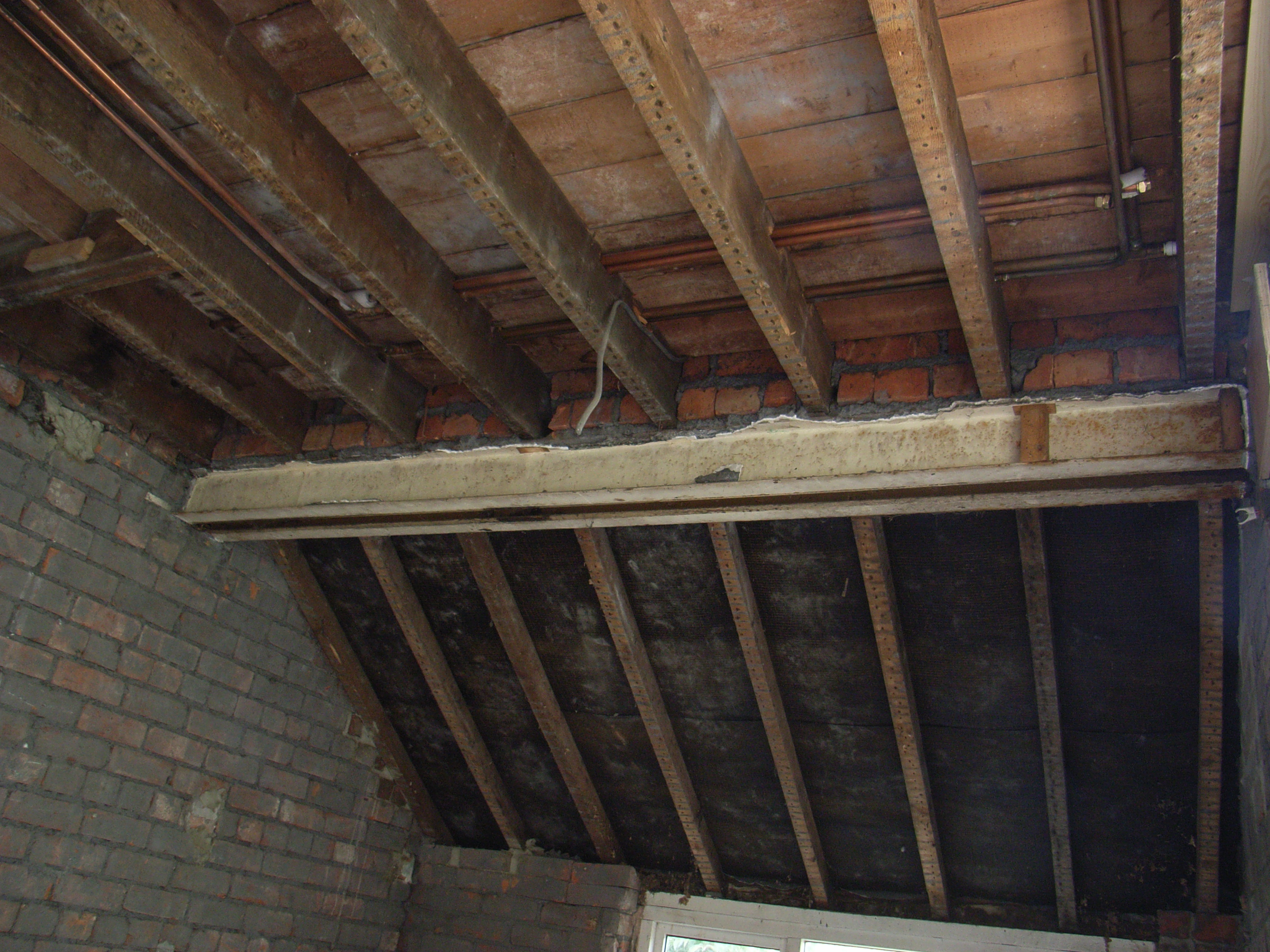 joists exposed for lighting positions