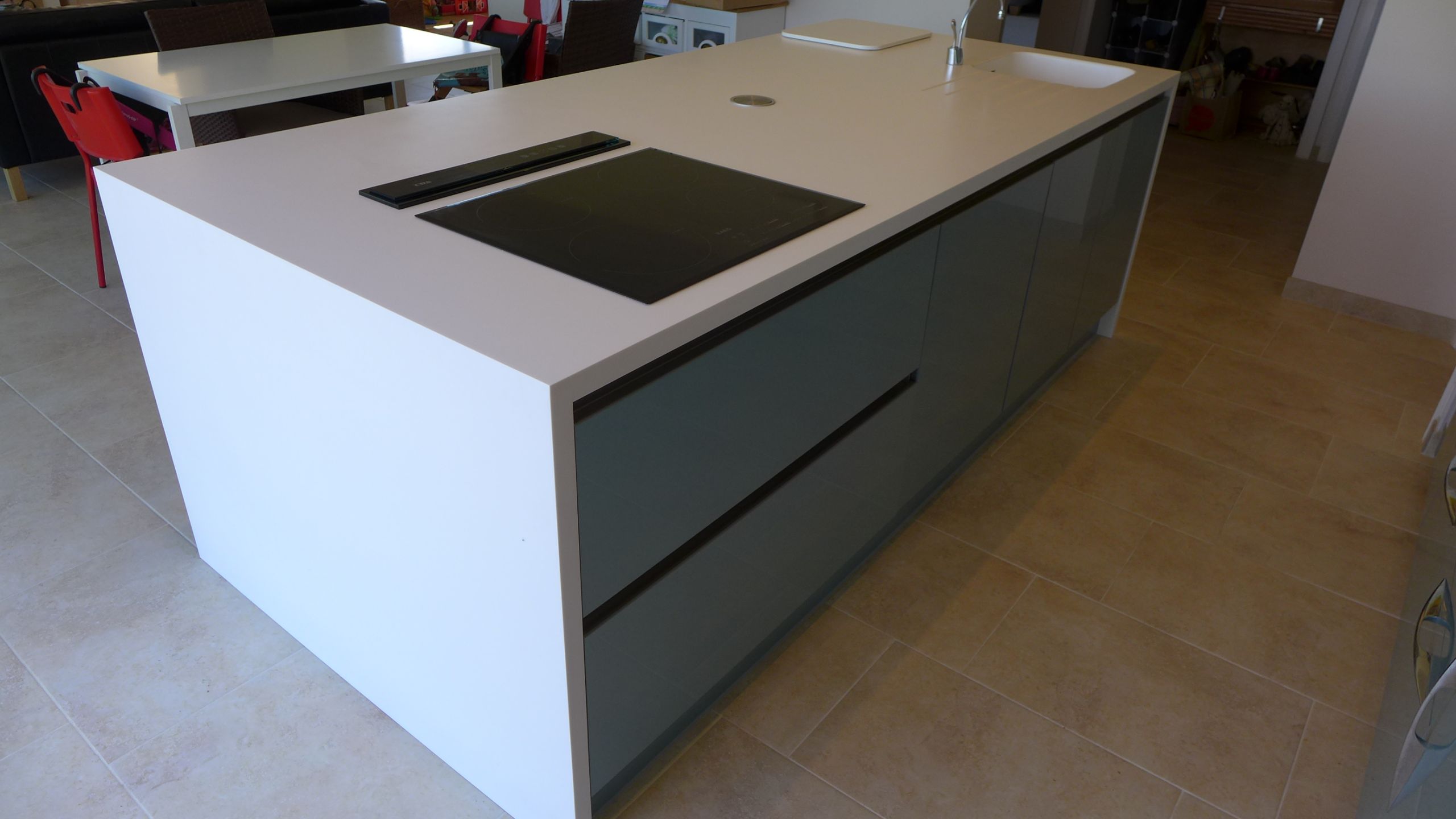 large kitchen island