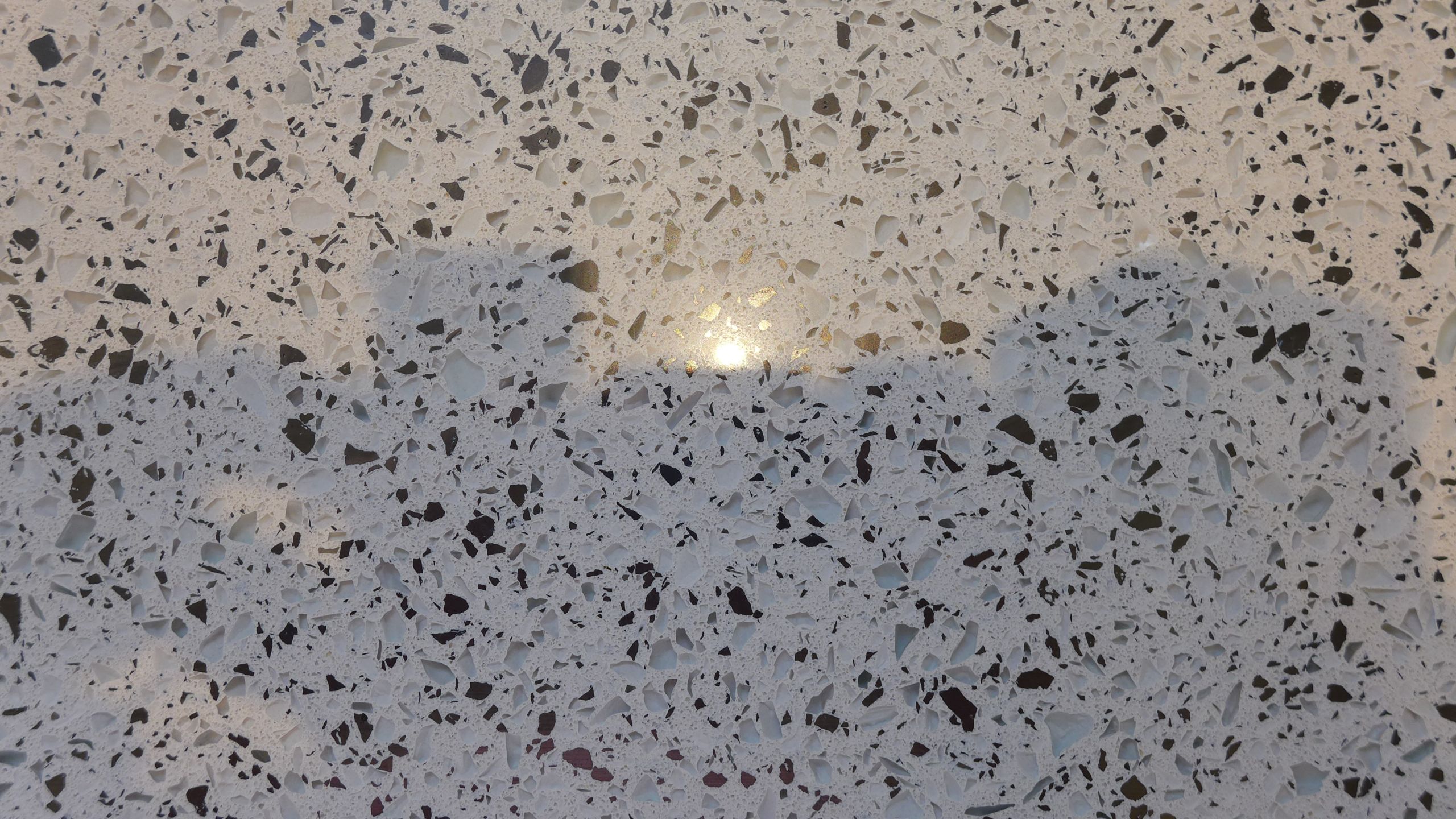 close up of quartz kitchen worktop
