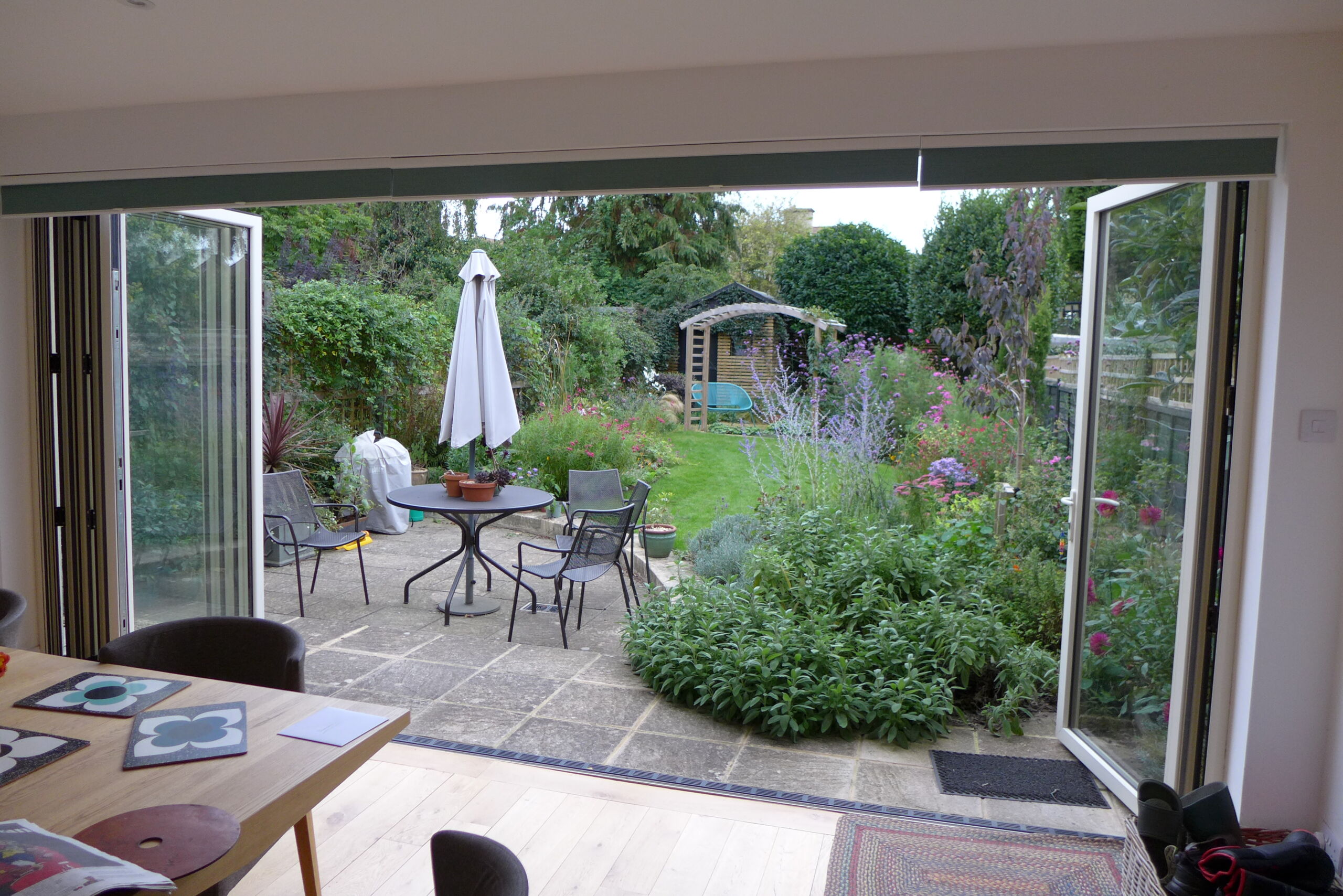 patio through bifold doors