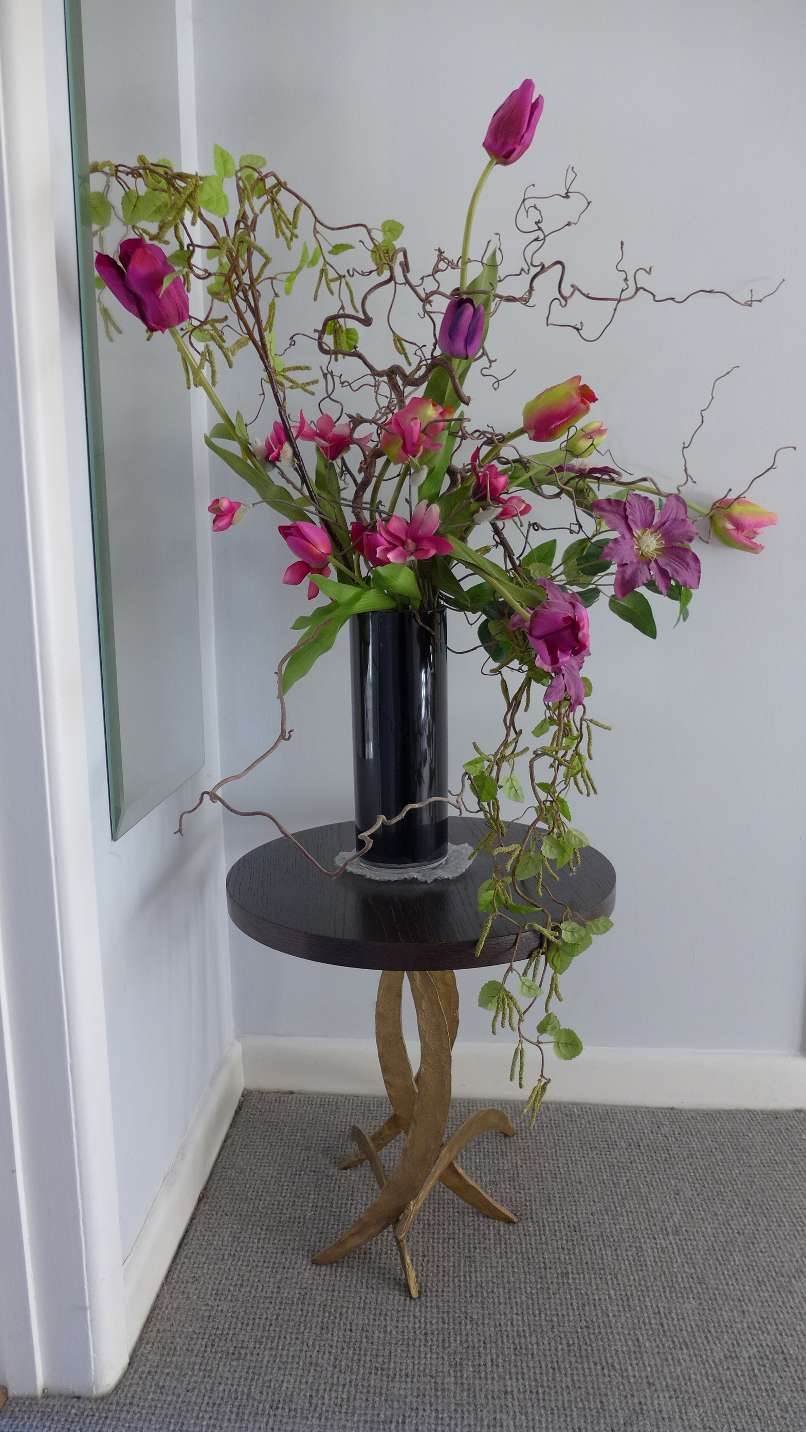 gilded oak side table