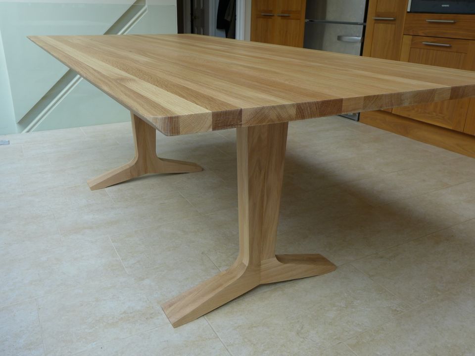 contemporary oak dining table