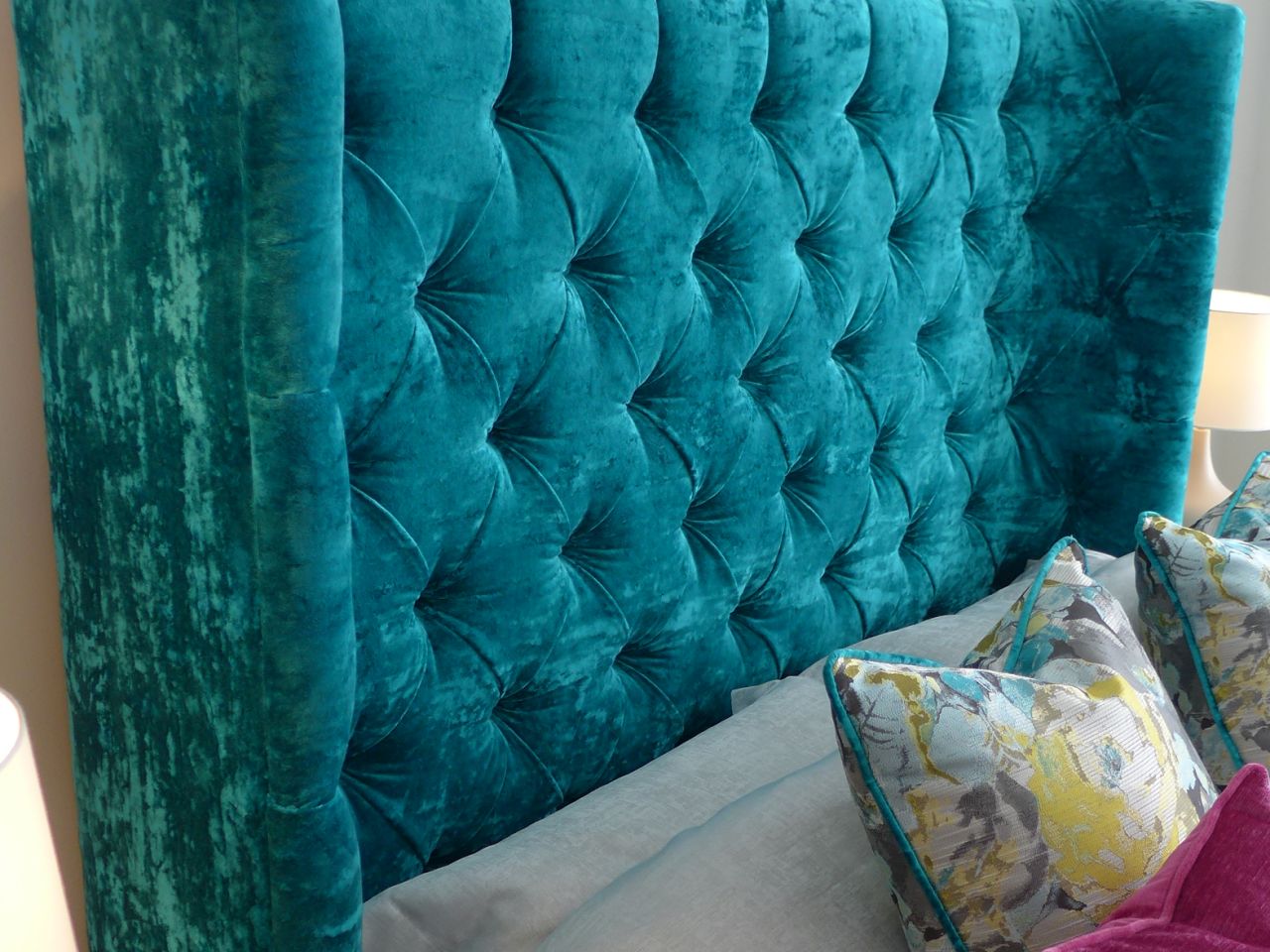 velvet headboard