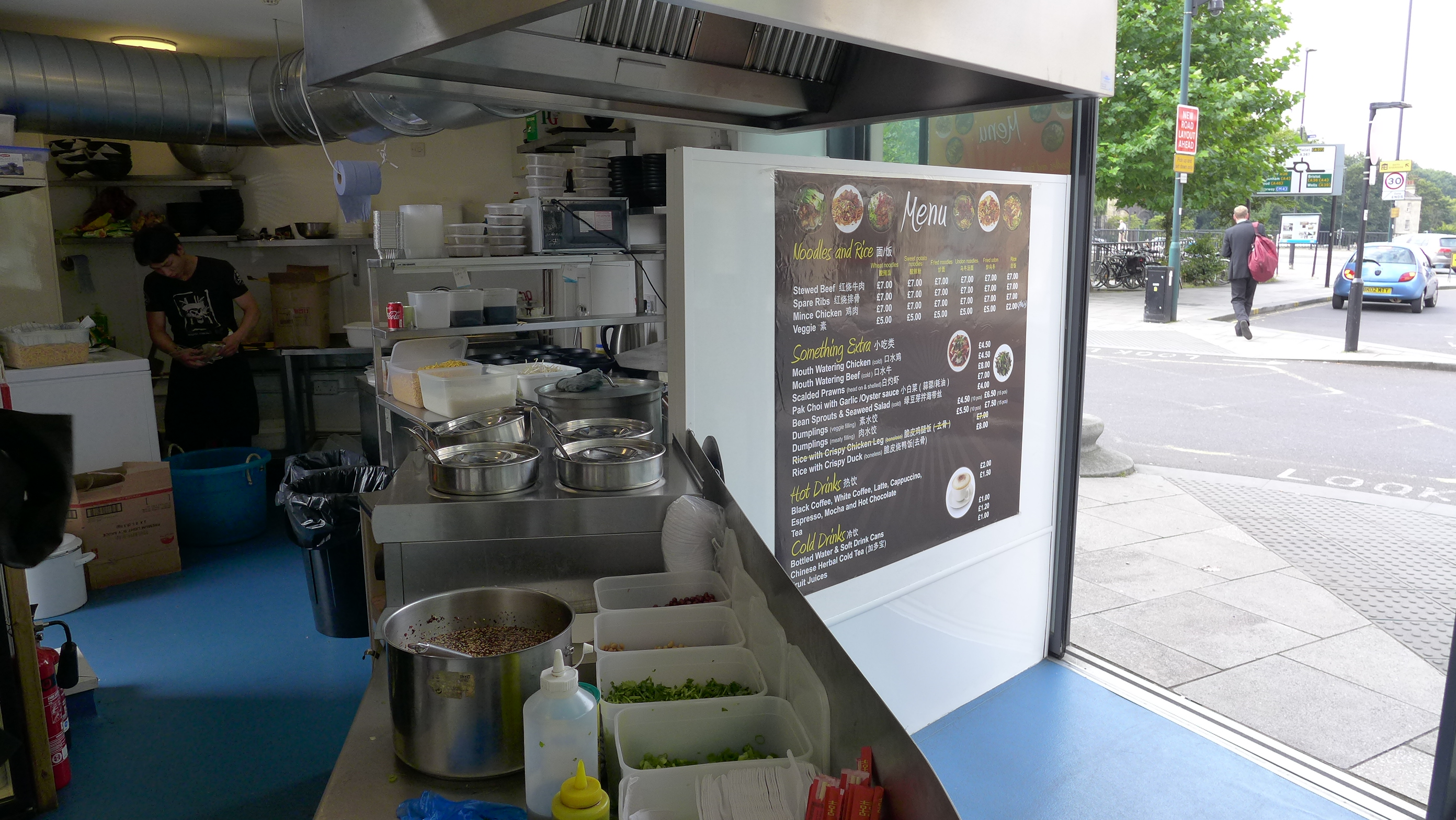 noodle bar prep area