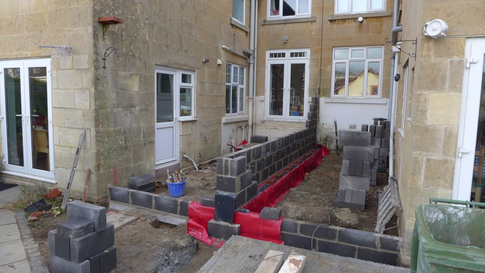 the contractors are now building the boundary wall