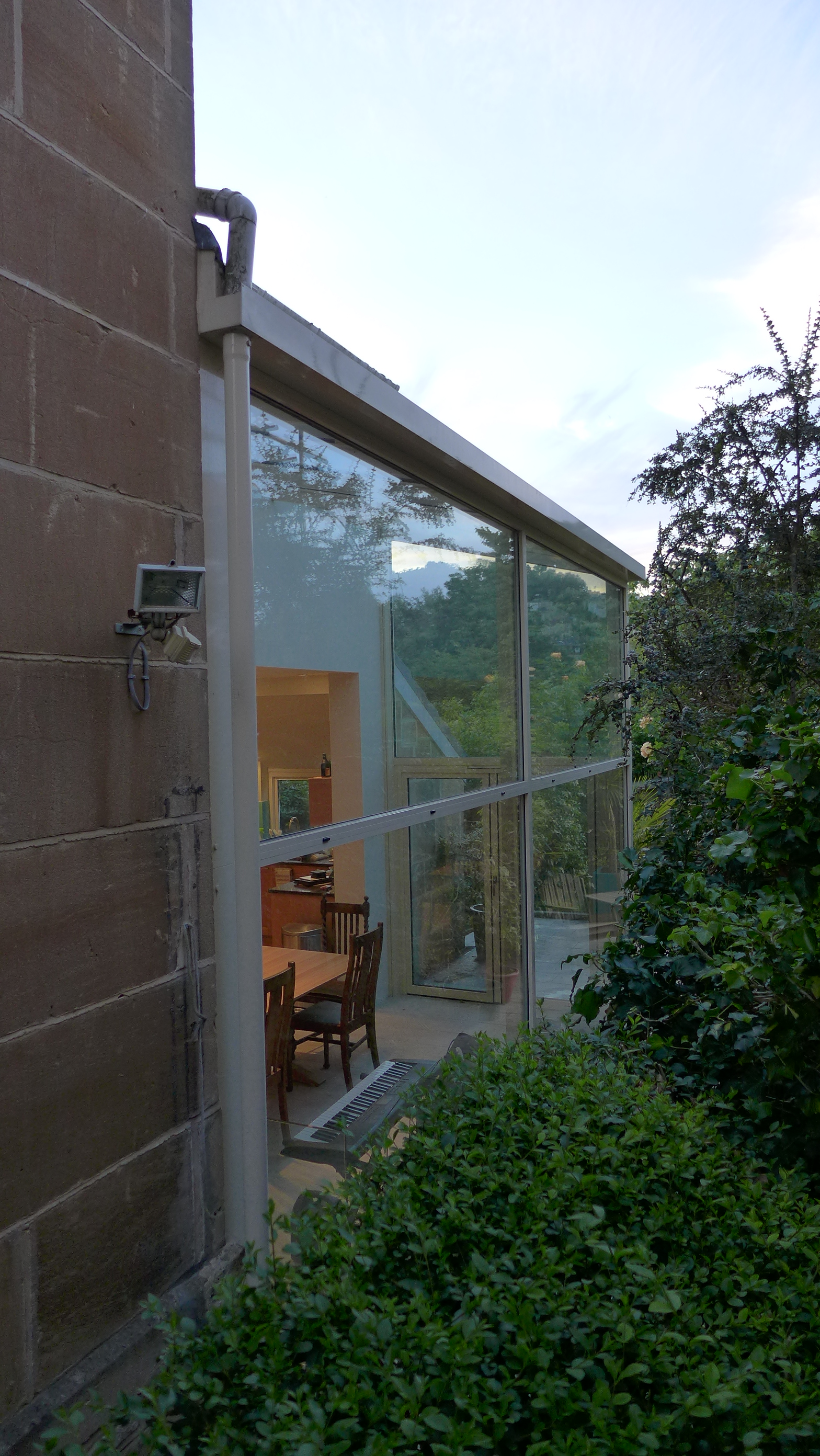 glass extension side return - Edwardian end of terrace