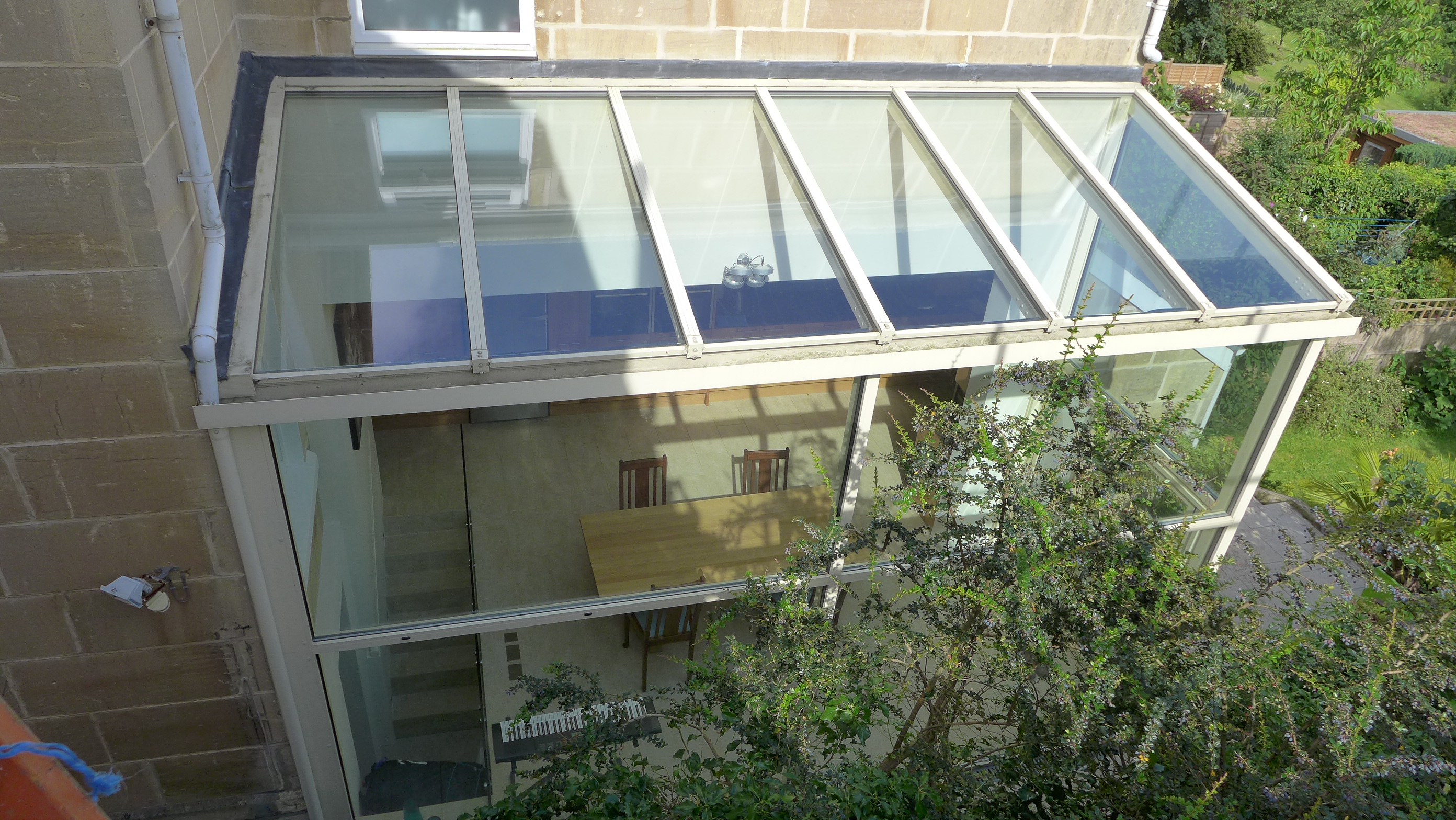 glass side extension to Edwardian terrace