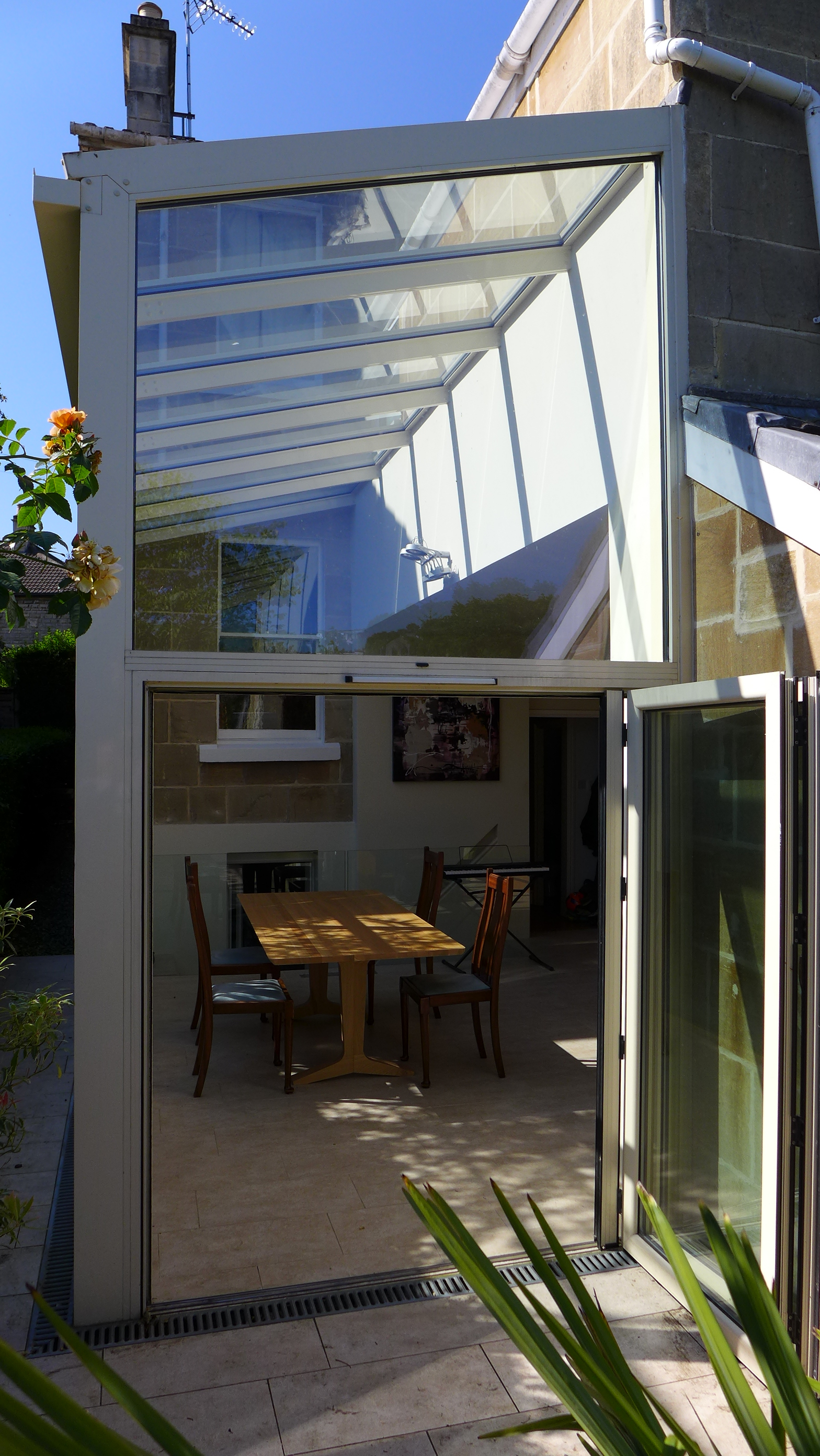 powder coated aluminium lean to