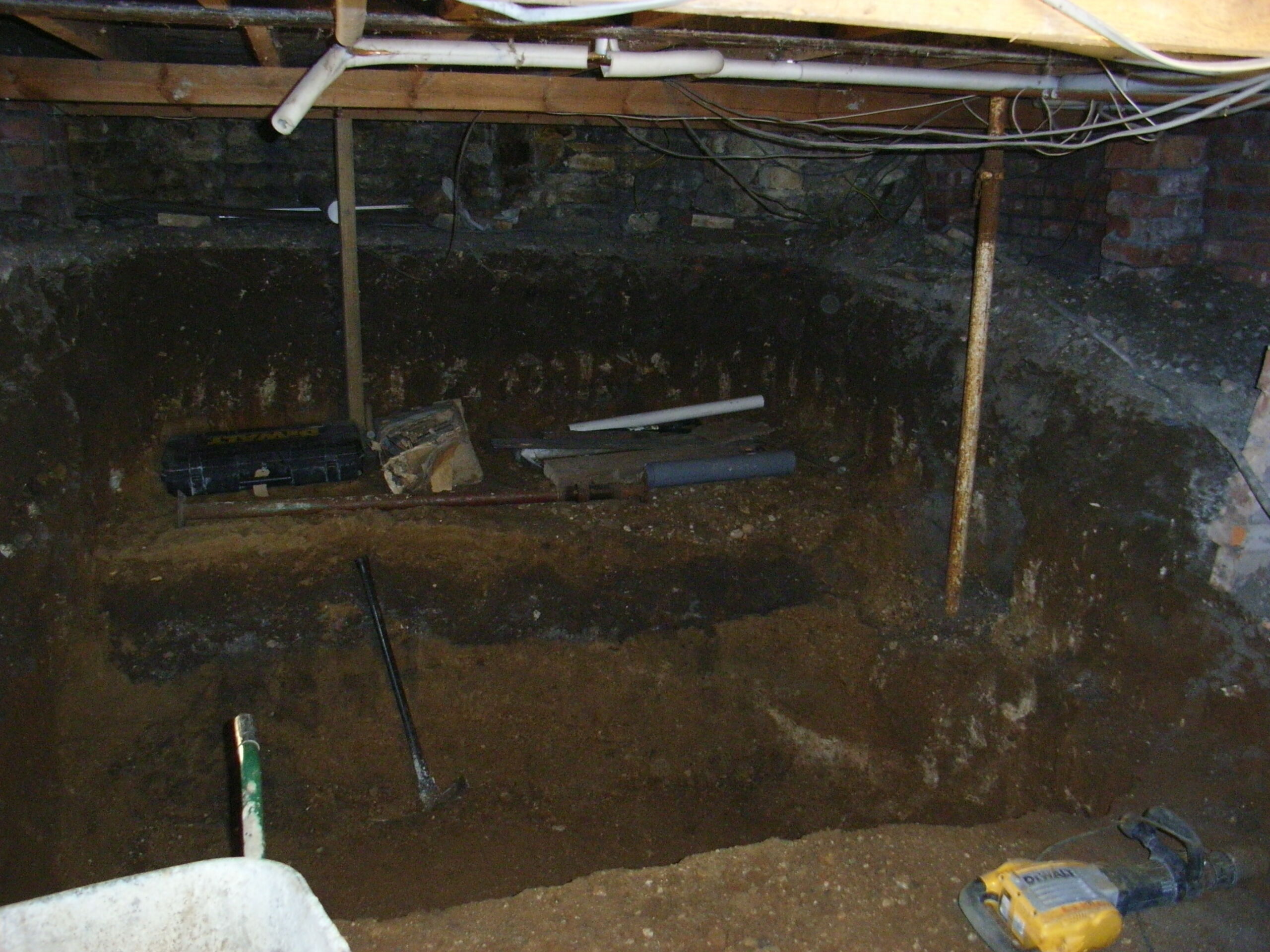 excavating a basement