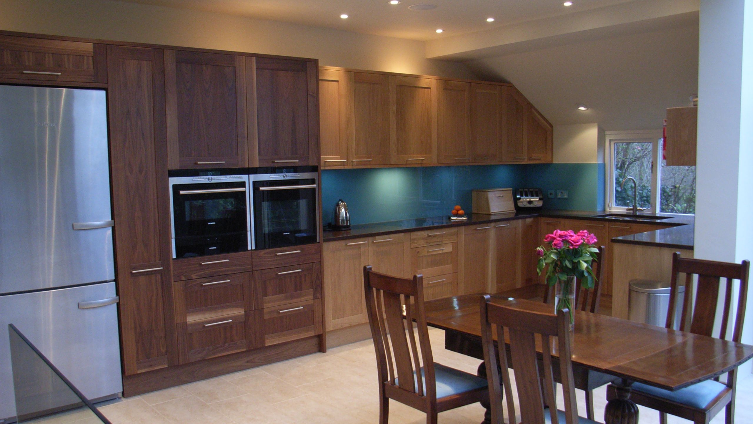 Teal Glass Kitchen Splashback