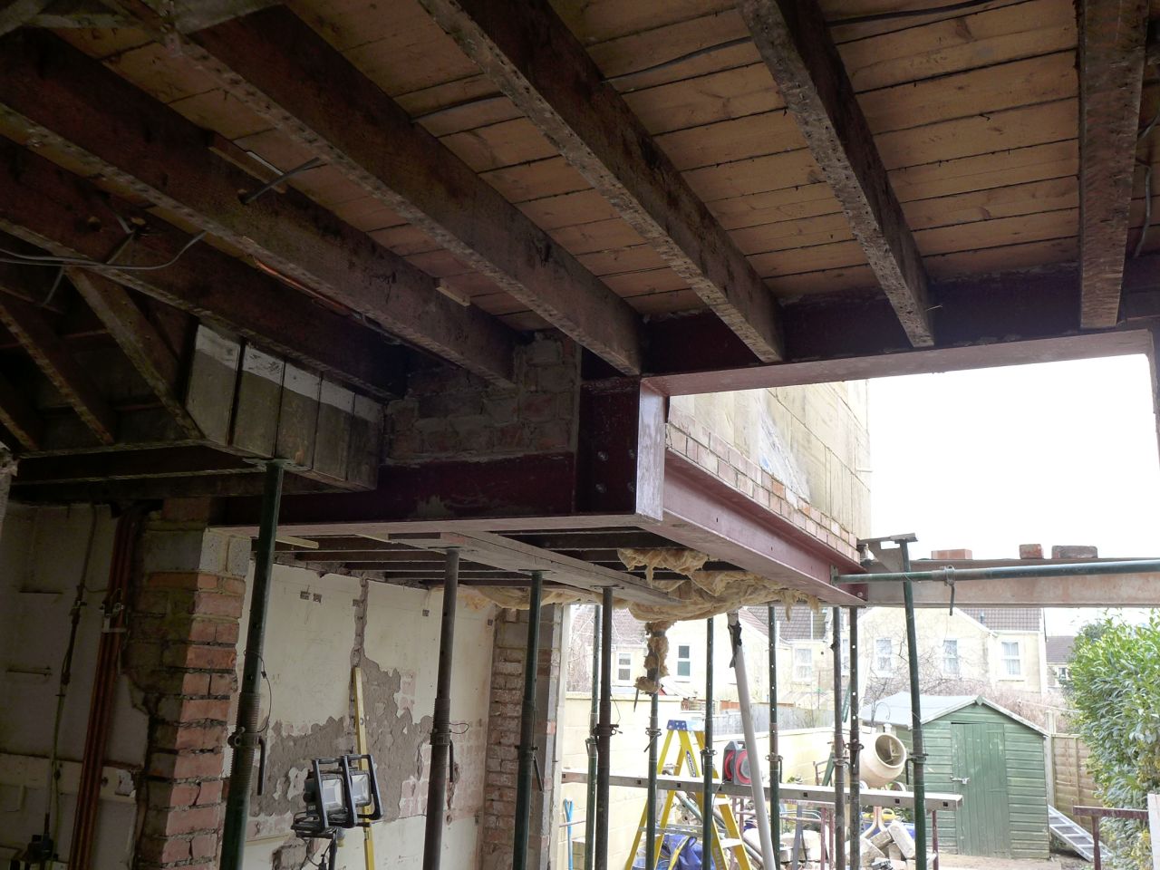 cranked steel support