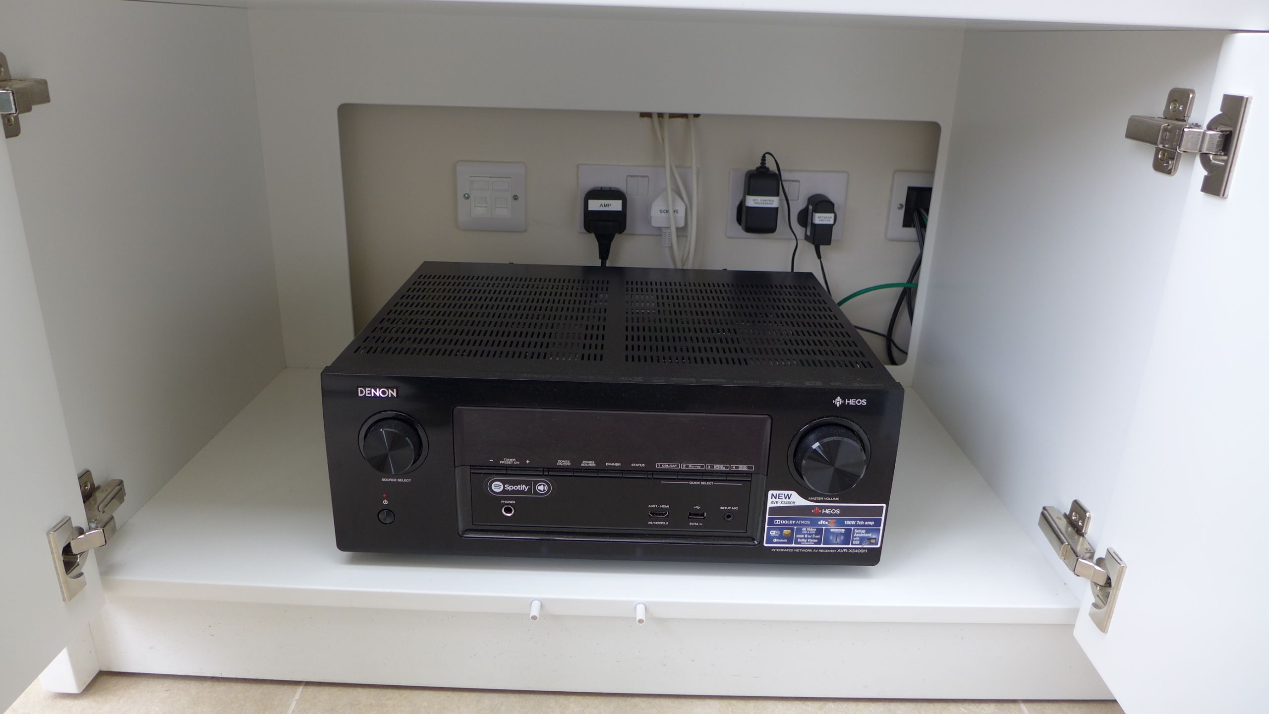 cabinet cut-out for amplifier