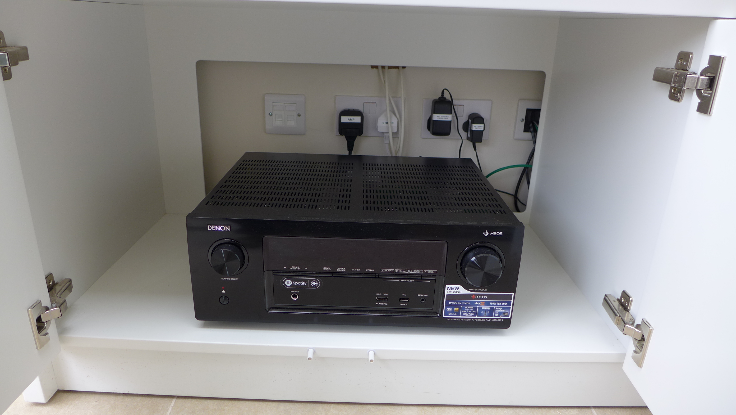 cabinet cut-out for amplifier