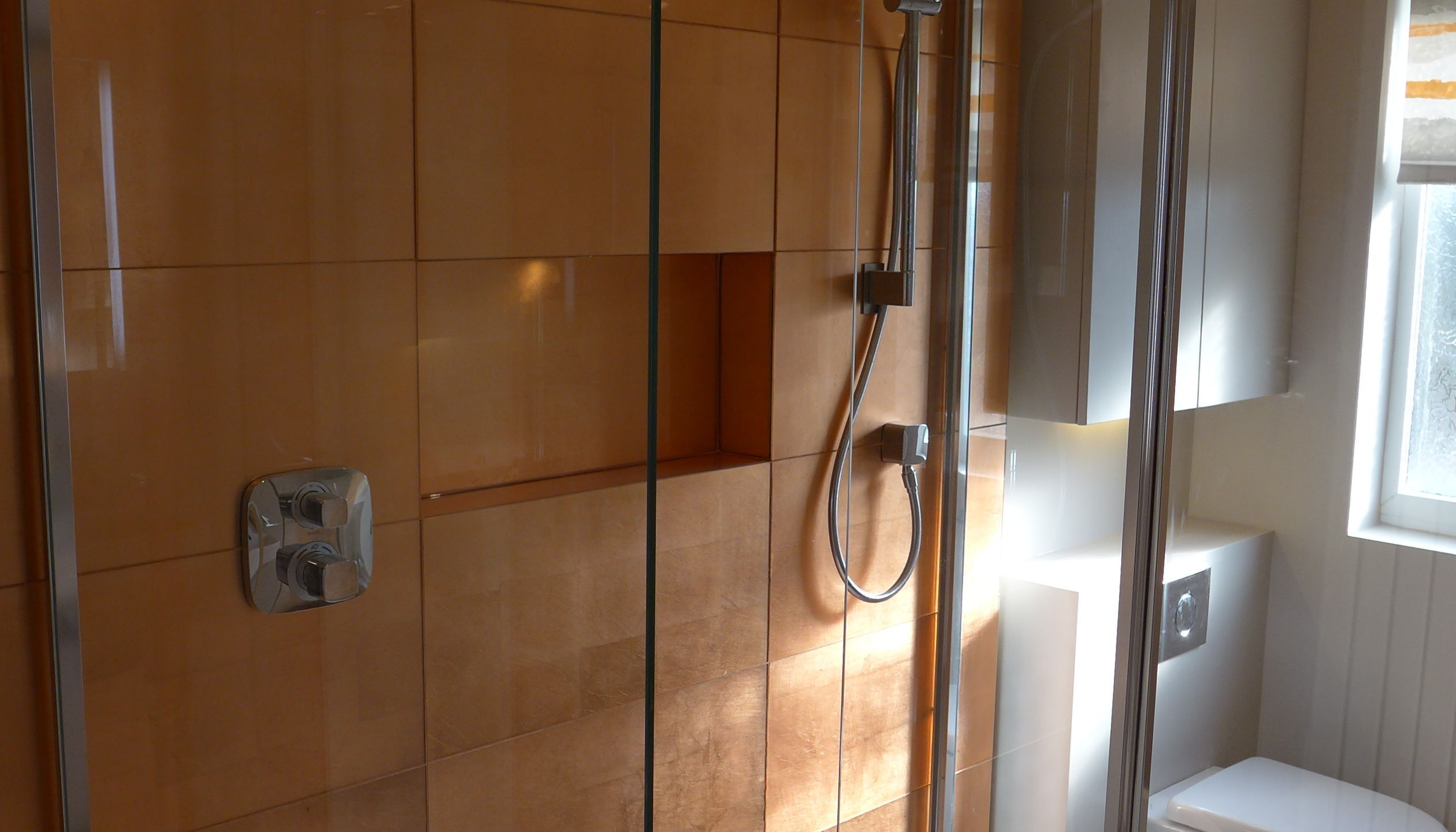 Copper Glass Shower