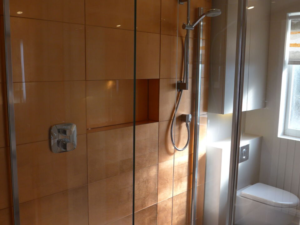 Copper Glass Shower