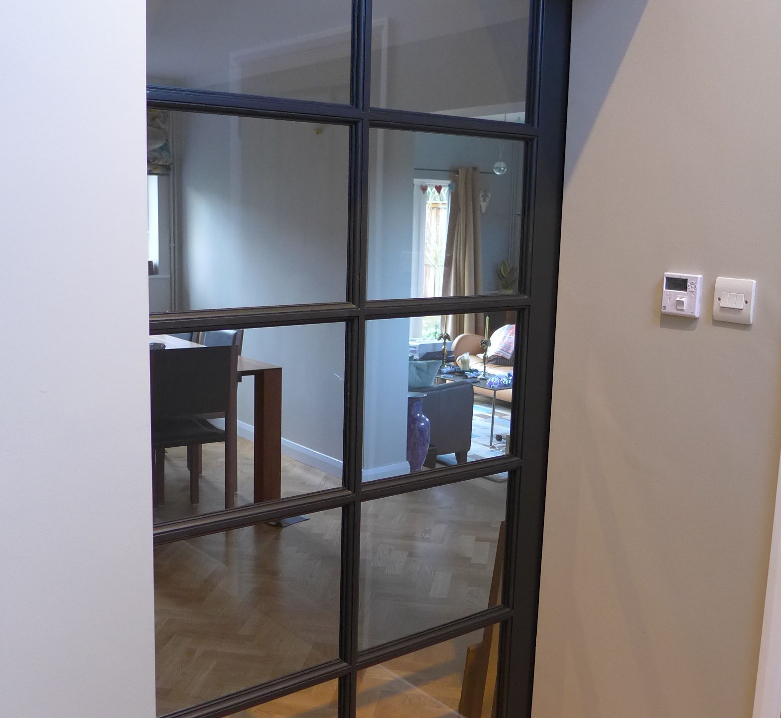 glazed pocket door