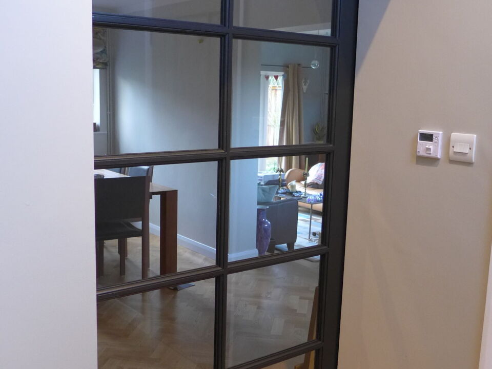 glazed pocket door