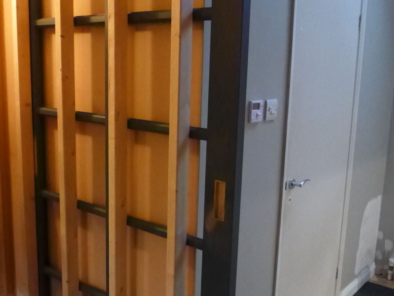 pocket door guide in floor