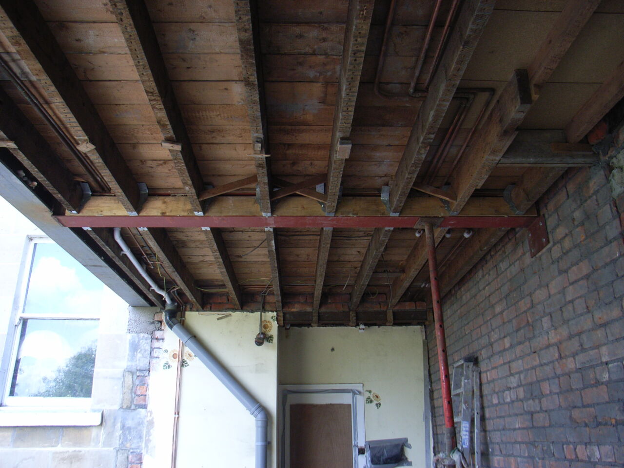 steel in ceiling space