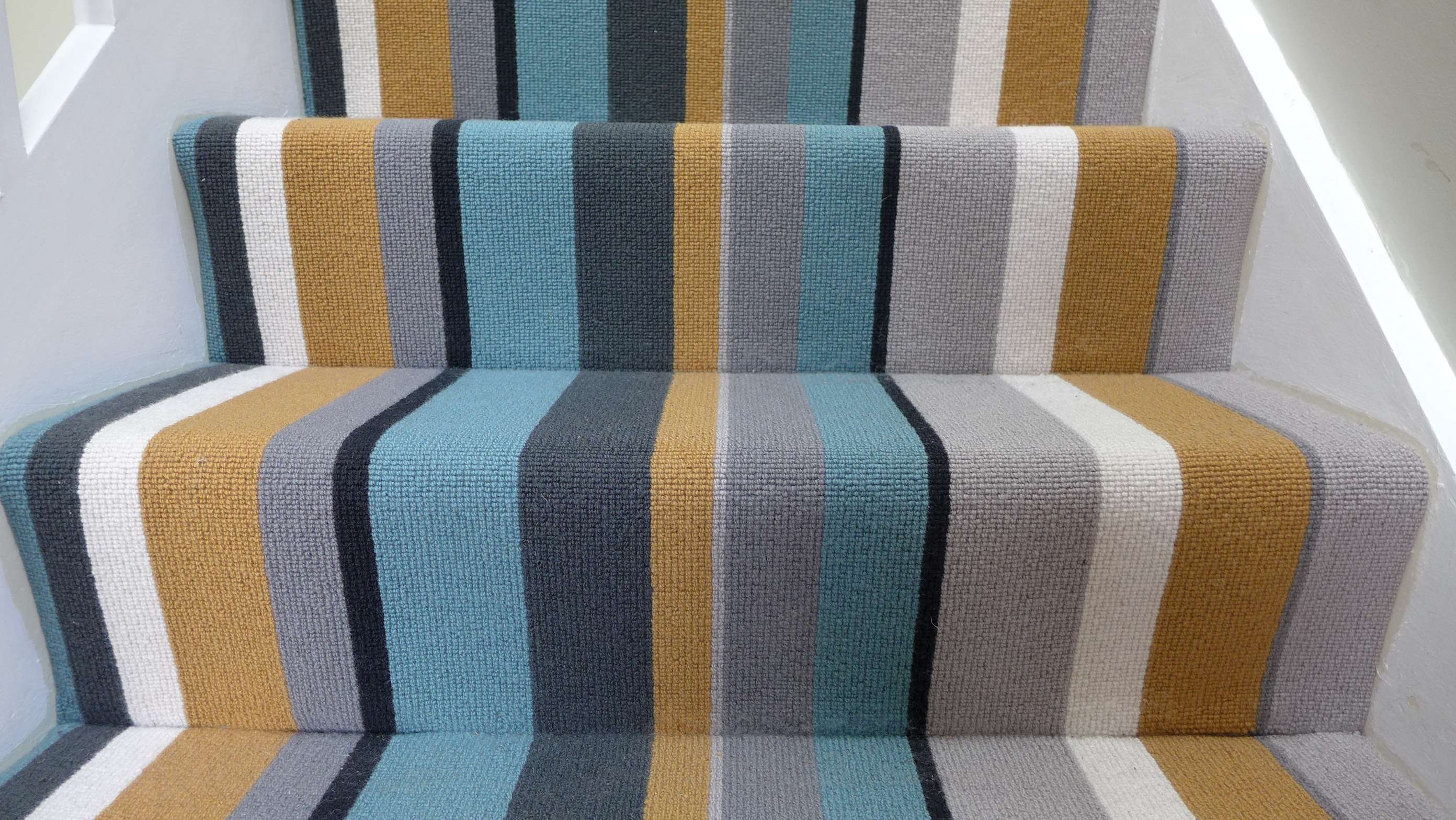 striped contemporary stair carpet