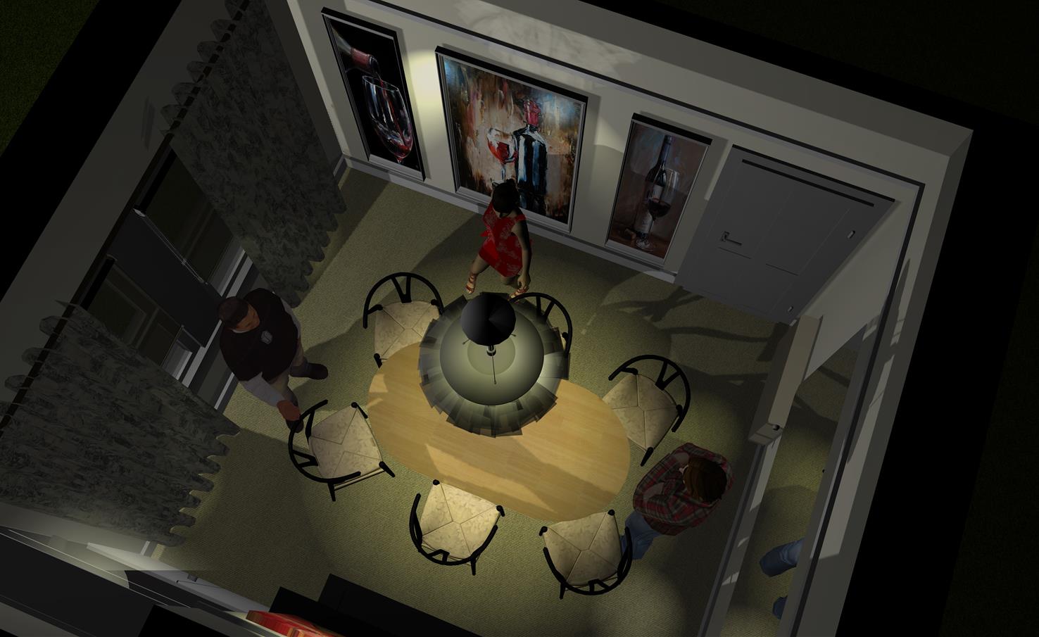 3D dining room design