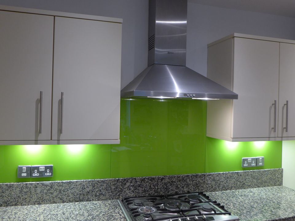Green Kitchen Splashback