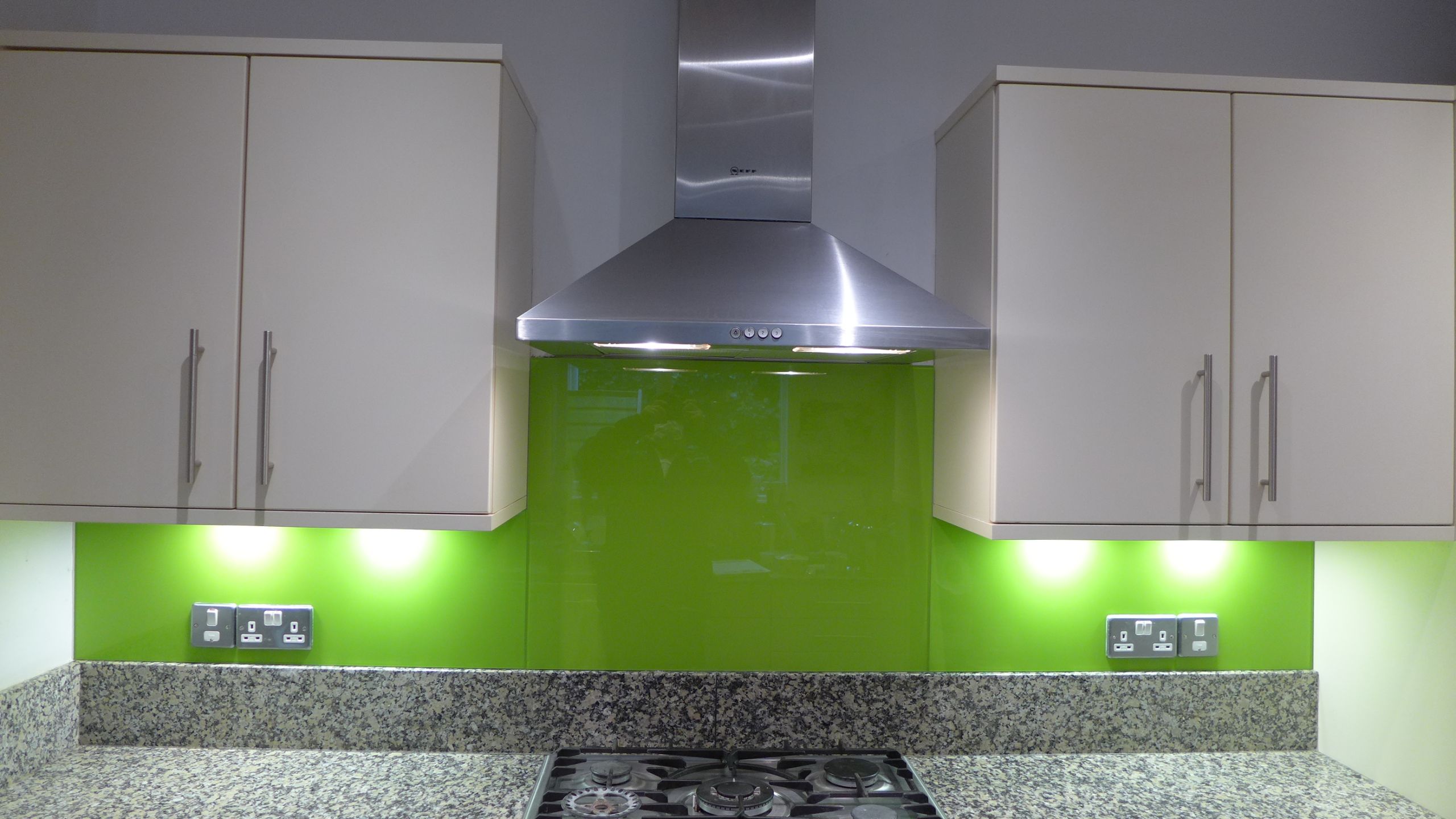 Lime Green Glass Splashback