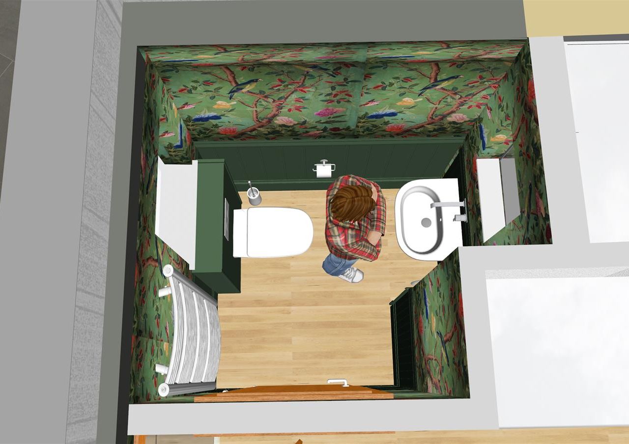 3d visual of cloakroom