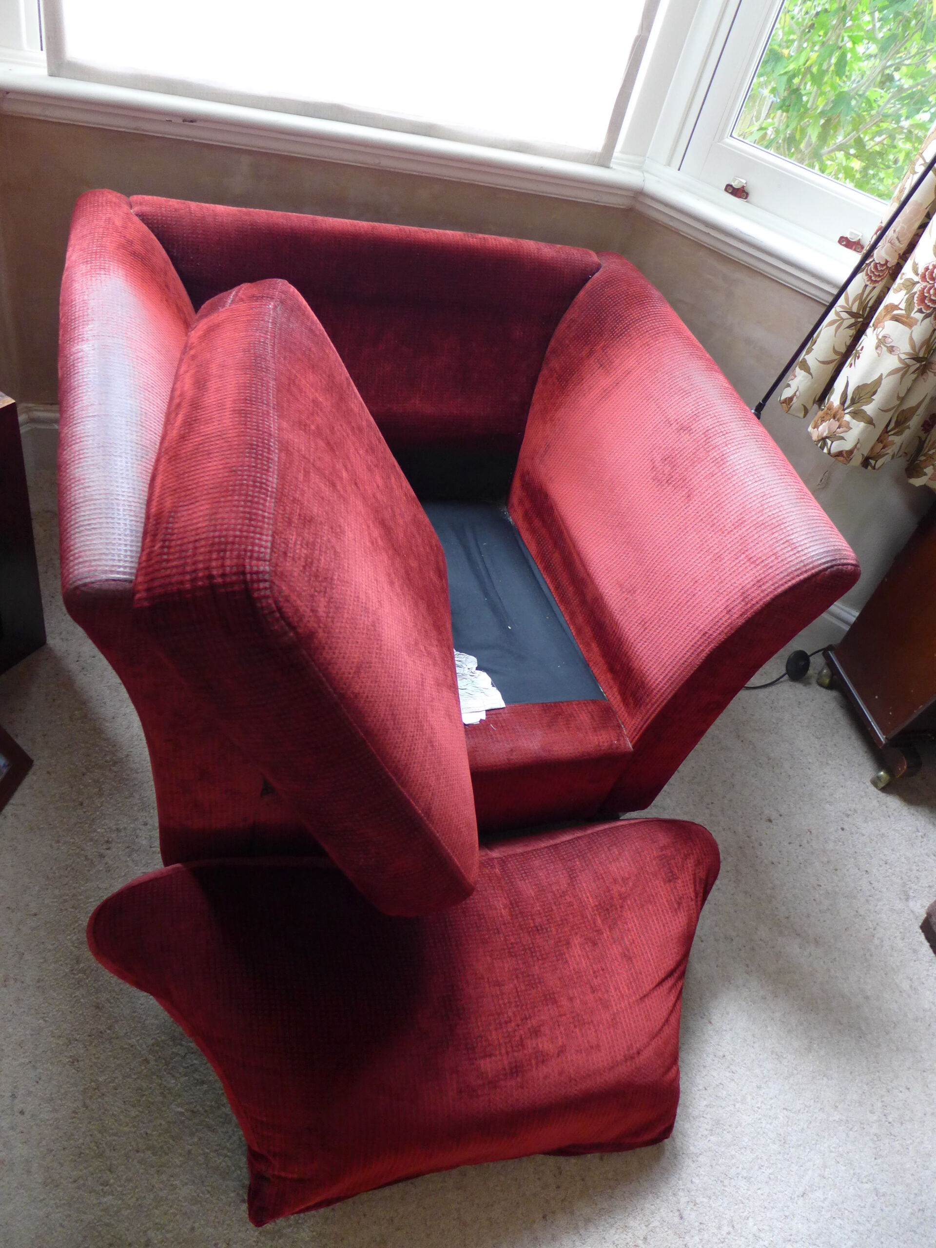 Armchair for reupholstery