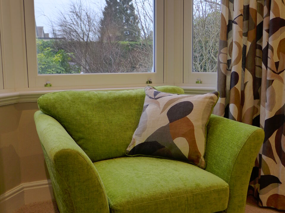 armchair with cushion