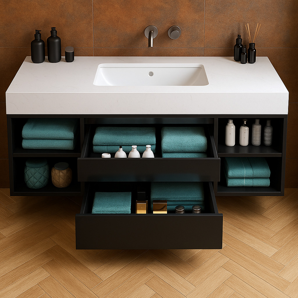 Bathroom vanity with drawers